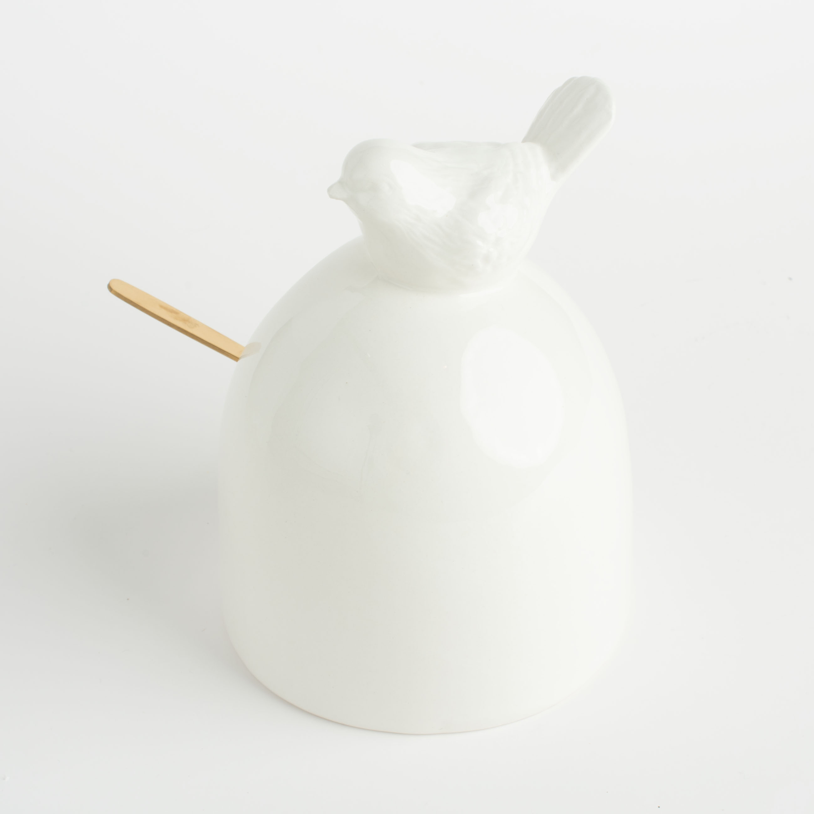 Sugar bowl, 11x15 cm, 350 ml, with spoon, ceramic / steel, dairy, Bird, Paradise garden изображение № 4