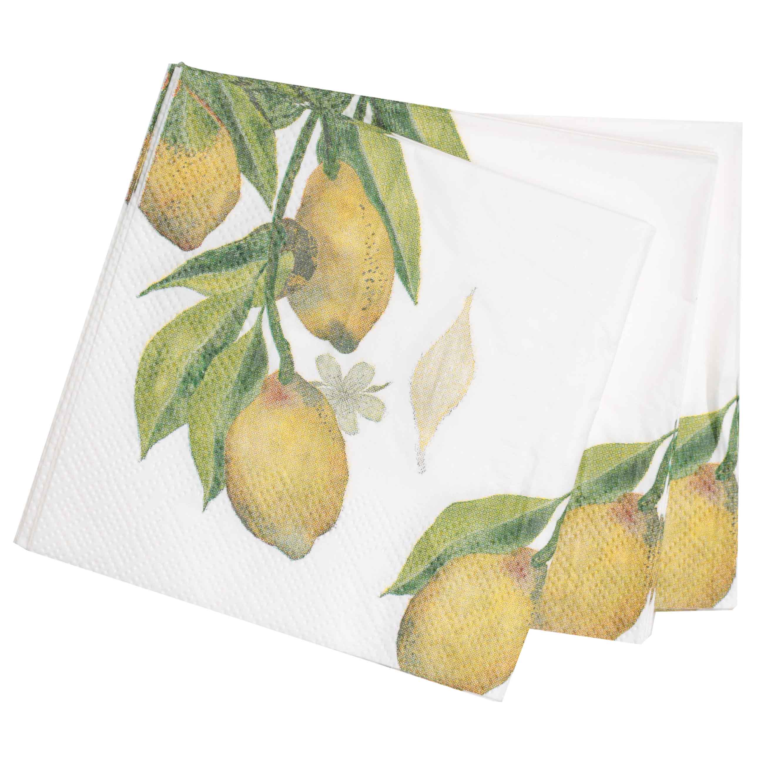 Paper napkins, 21x21 cm, 20 pcs, square, Lemons on a branch, Sicily in bloom изображение № 2