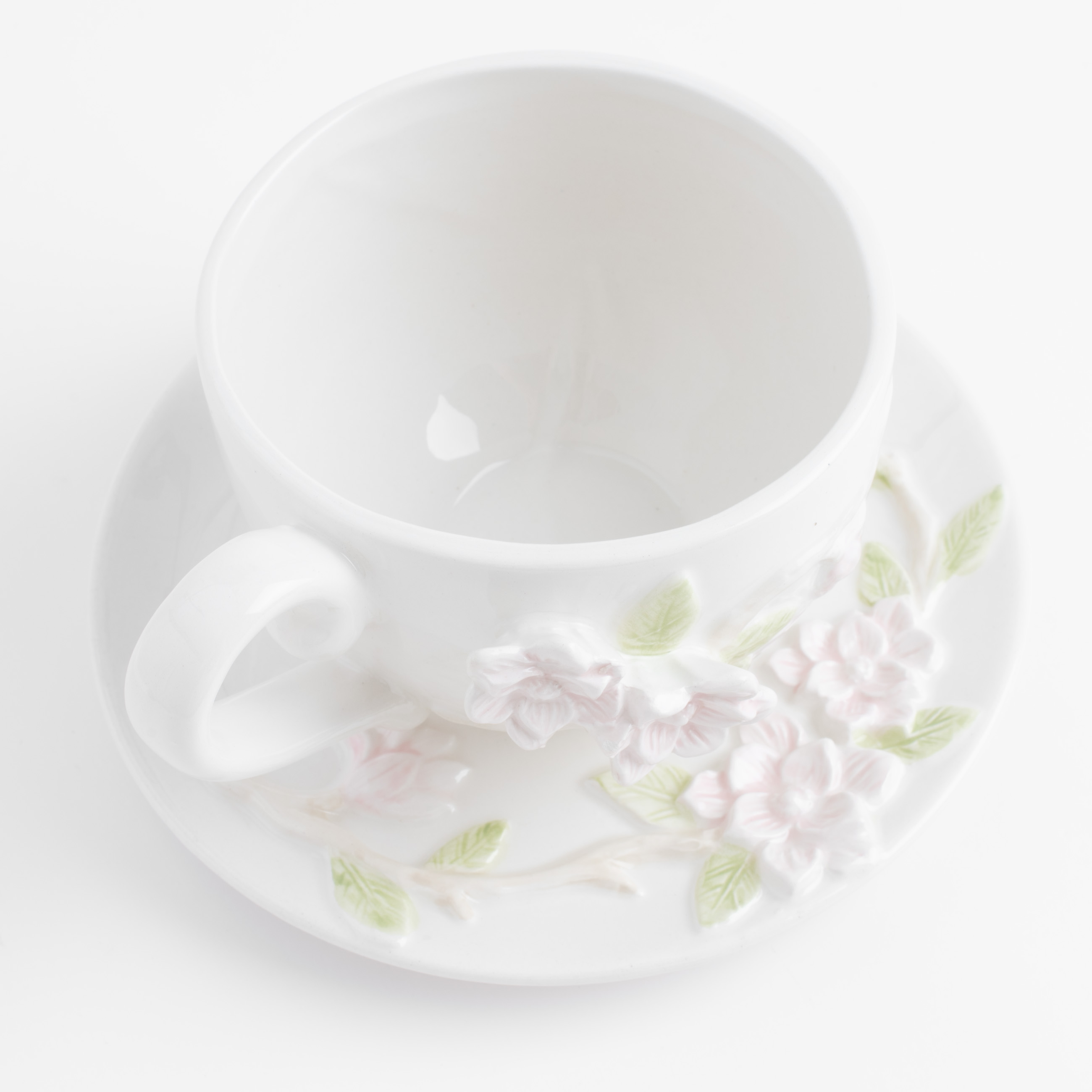 Tea pair for breakfast, 1 person, 2 items, 420 ml, ceramic, milk, Magnolia flowers, Magnolia изображение № 2