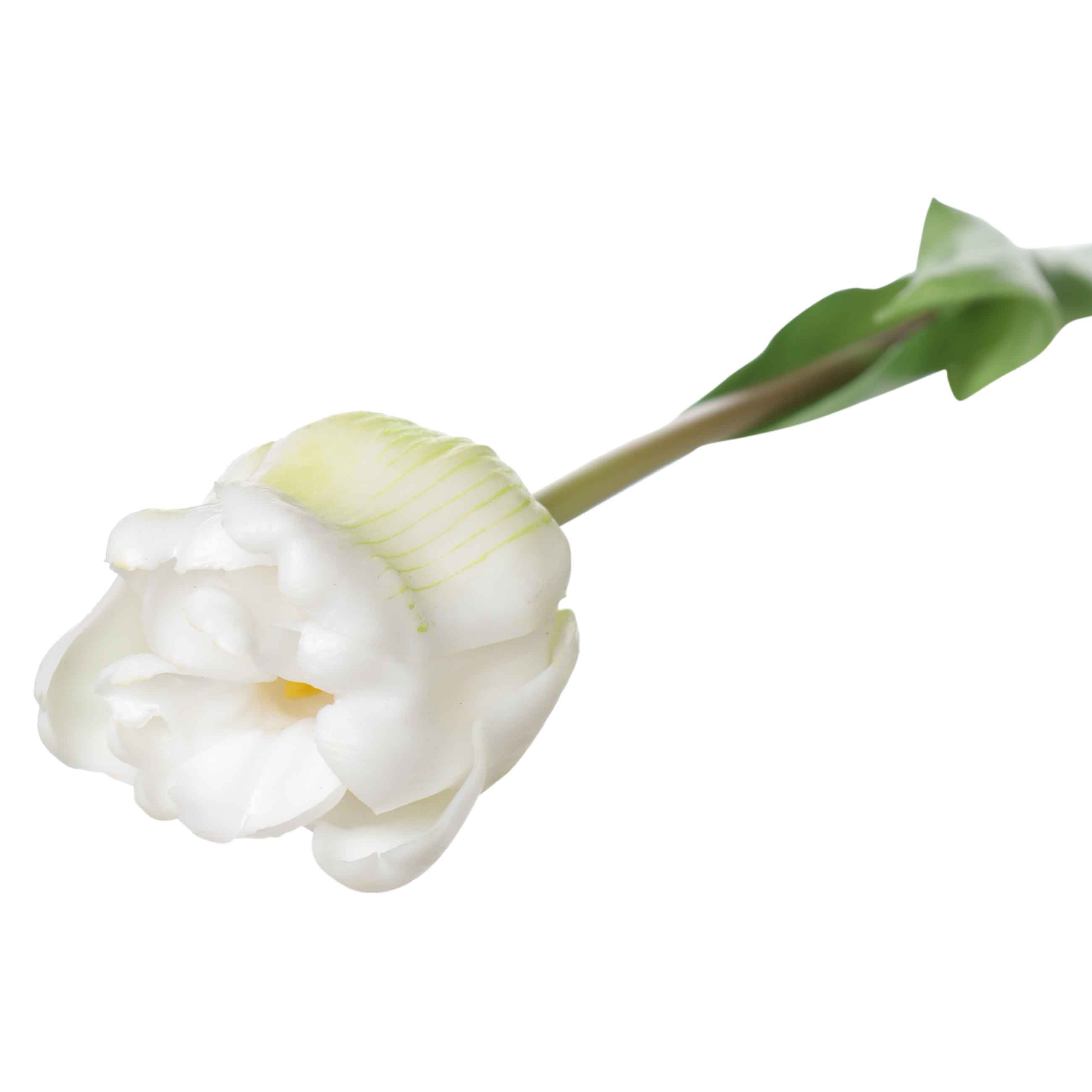 Artificial flower, 47 cm, TEP, white, Tulip, Tulip garden изображение № 2
