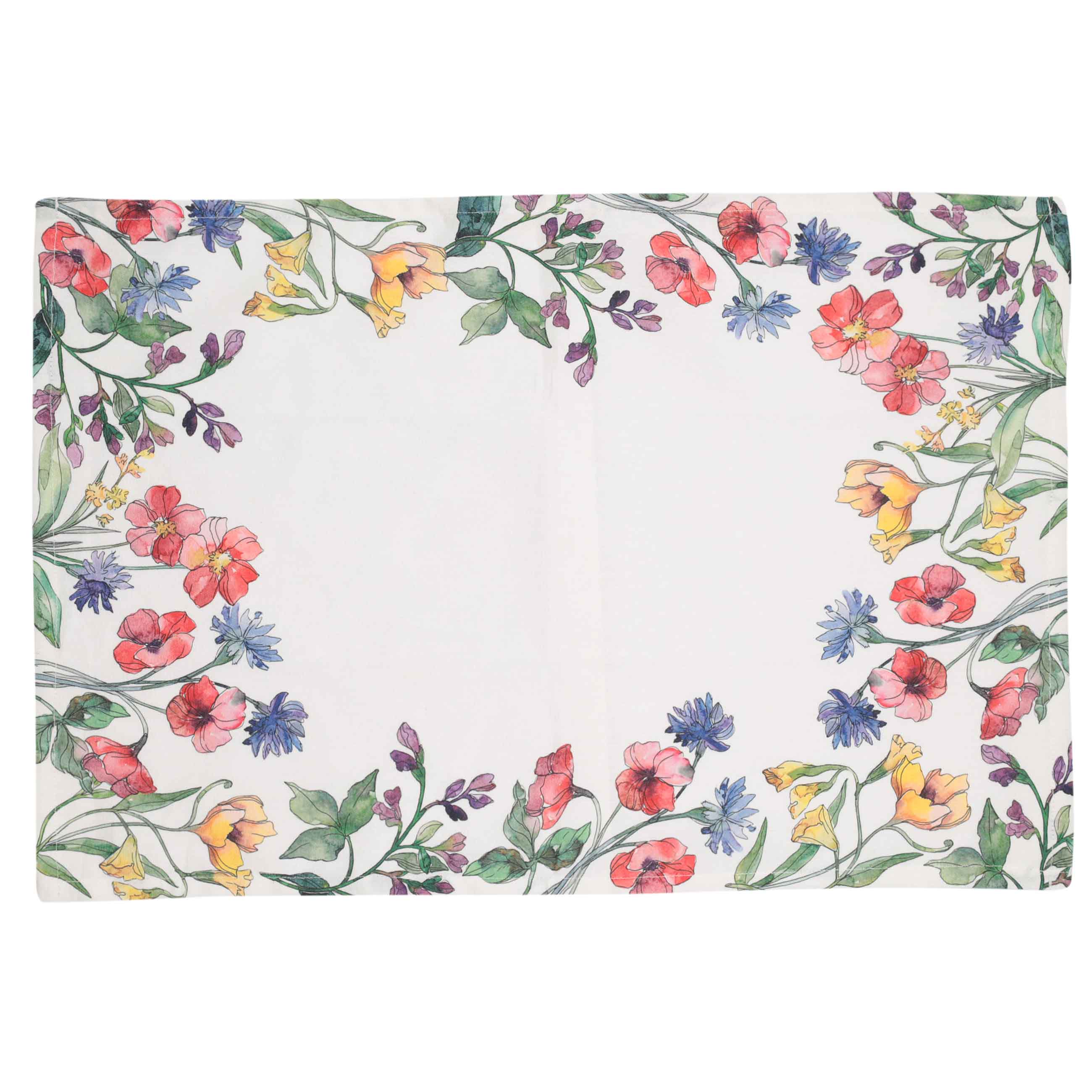 Kitchen towel, 40x60 cm, 2 pcs, cotton, white/purple, Flowers, Bloome изображение № 5