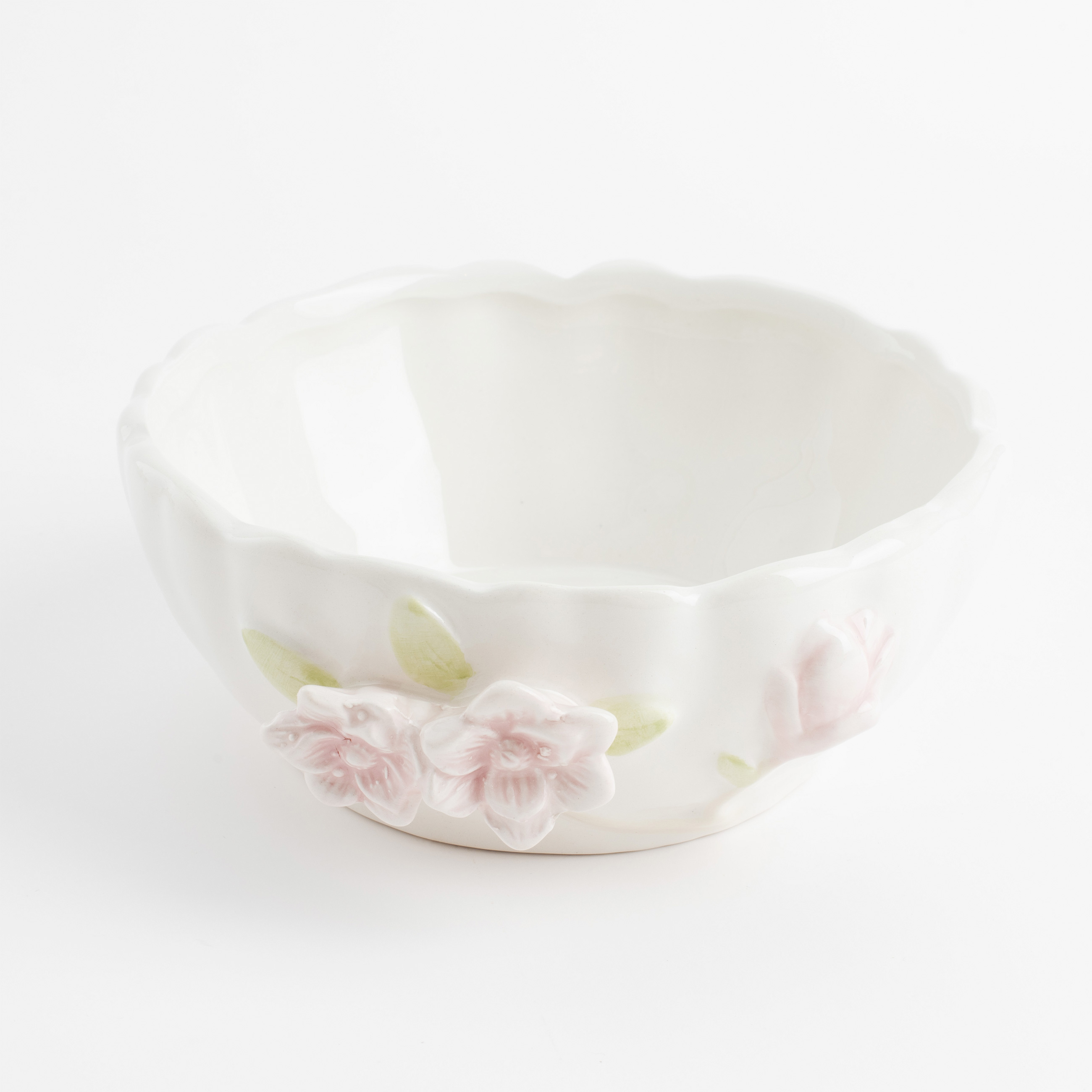 Salad bowl, 15x6 cm, ceramic, milk, Magnolia flowers, Magnolia изображение № 2