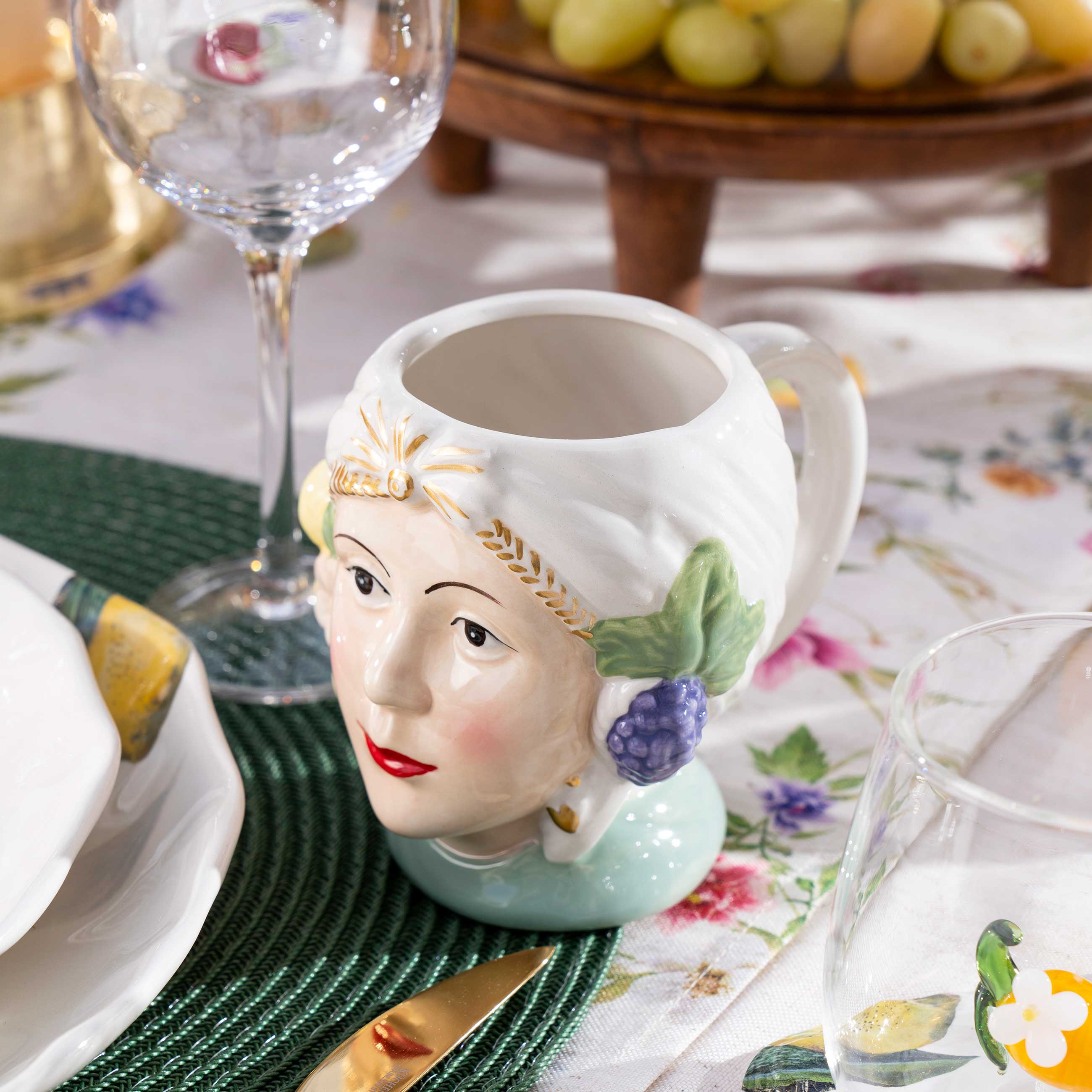 Mug, 400 ml, Ceramic, Woman with fruit, Girls изображение № 7