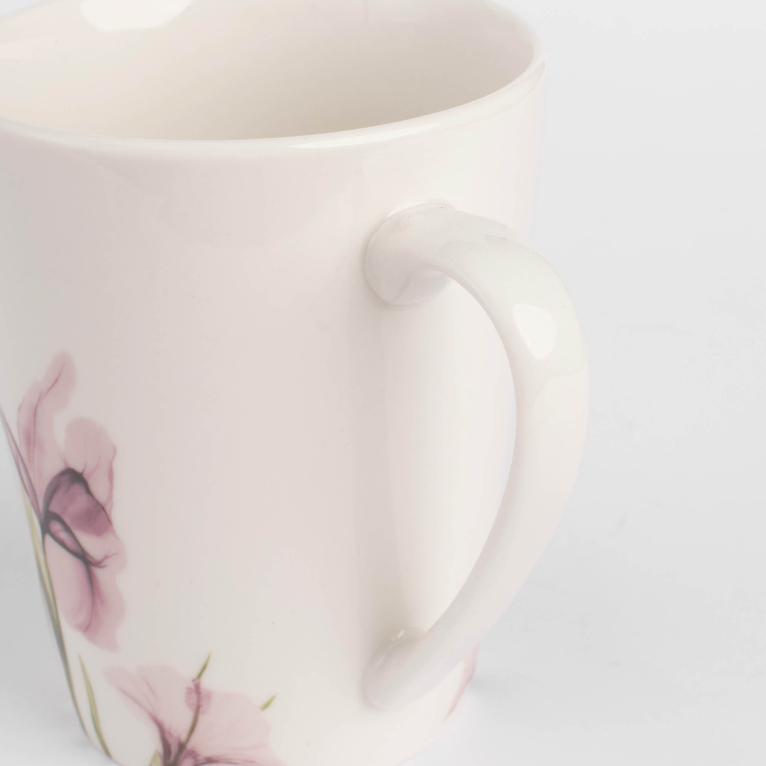 Mug, 420 ml, porcelain N, white, Pastel flowers изображение № 5