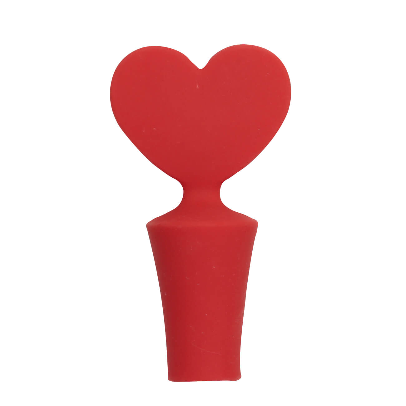 Wine bottle stopper, 7 cm, Silicone, red, Heart, Manny изображение № 1