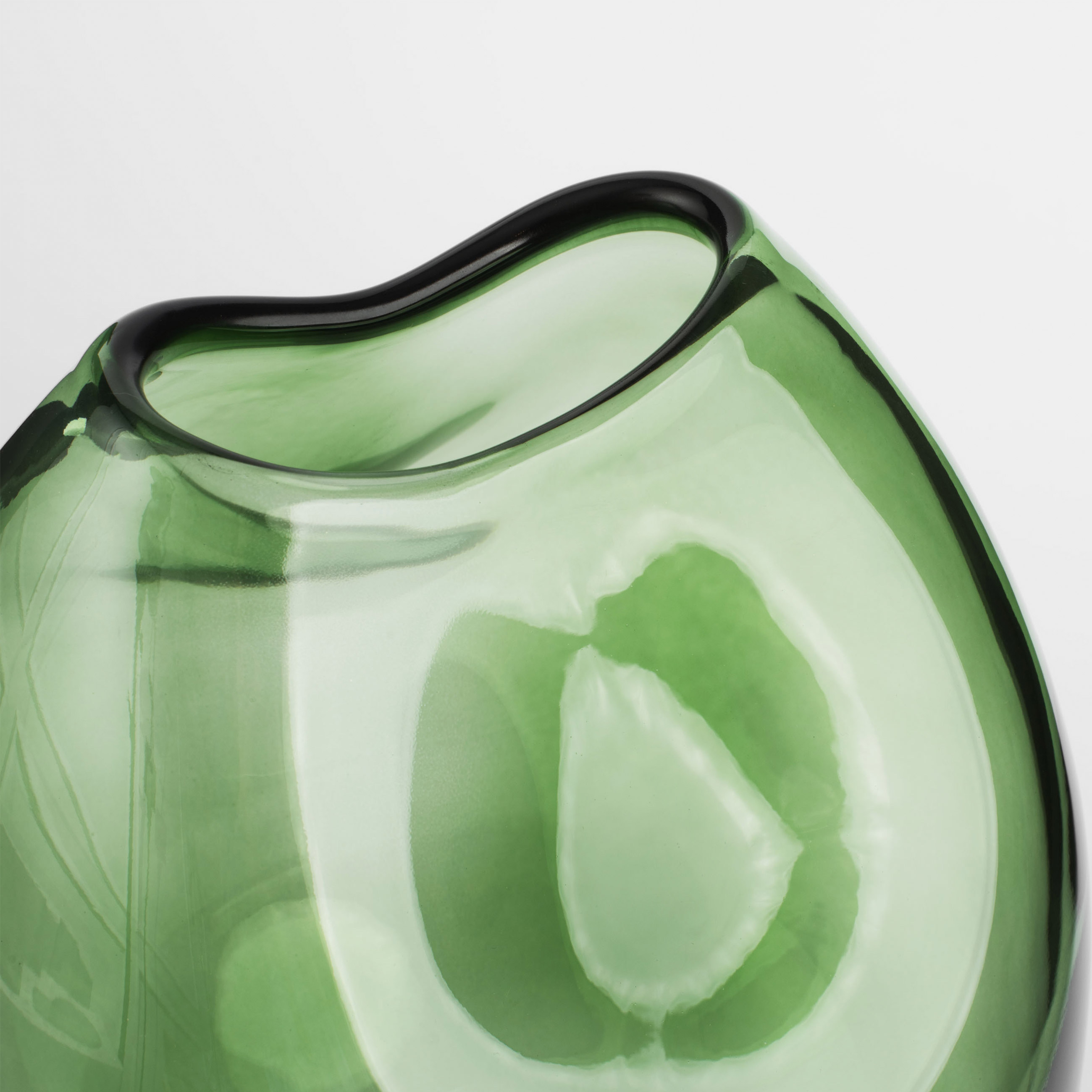 Flower vase, 25 cm, glass, green, Clear color изображение № 4