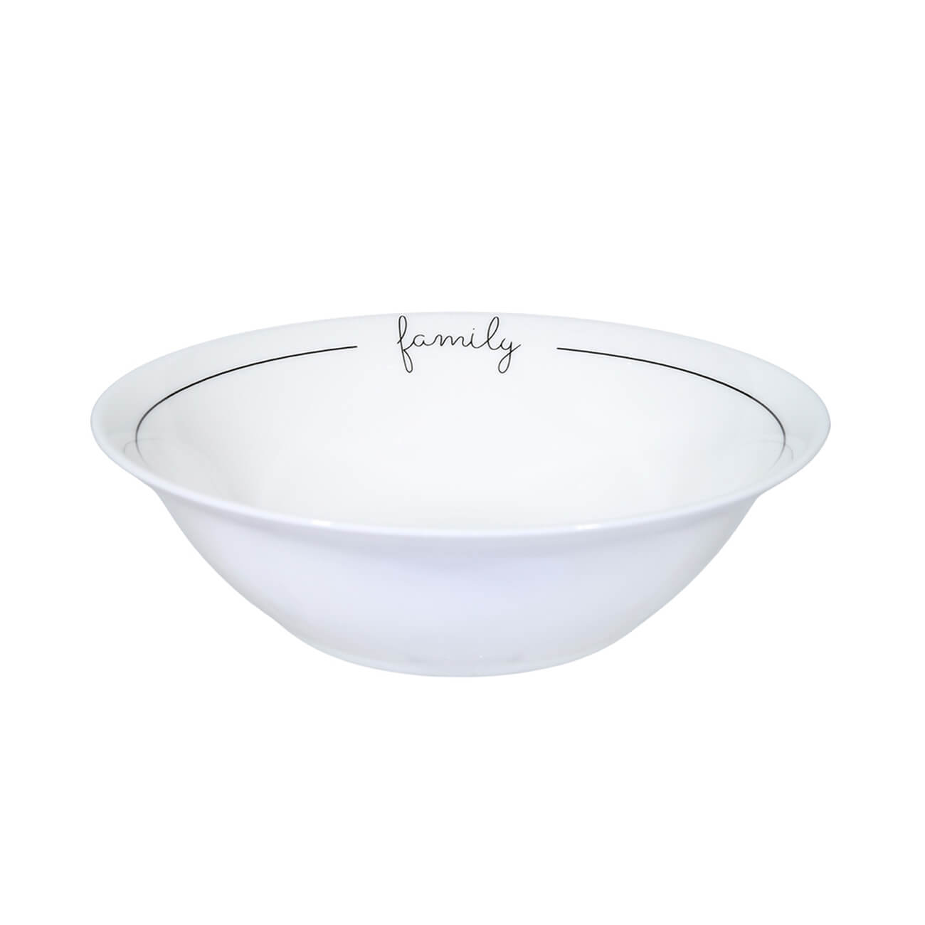 Salad bowl, 17x6 cm, 380 ml, porcelain N, white, Family, Scroll white изображение № 1
