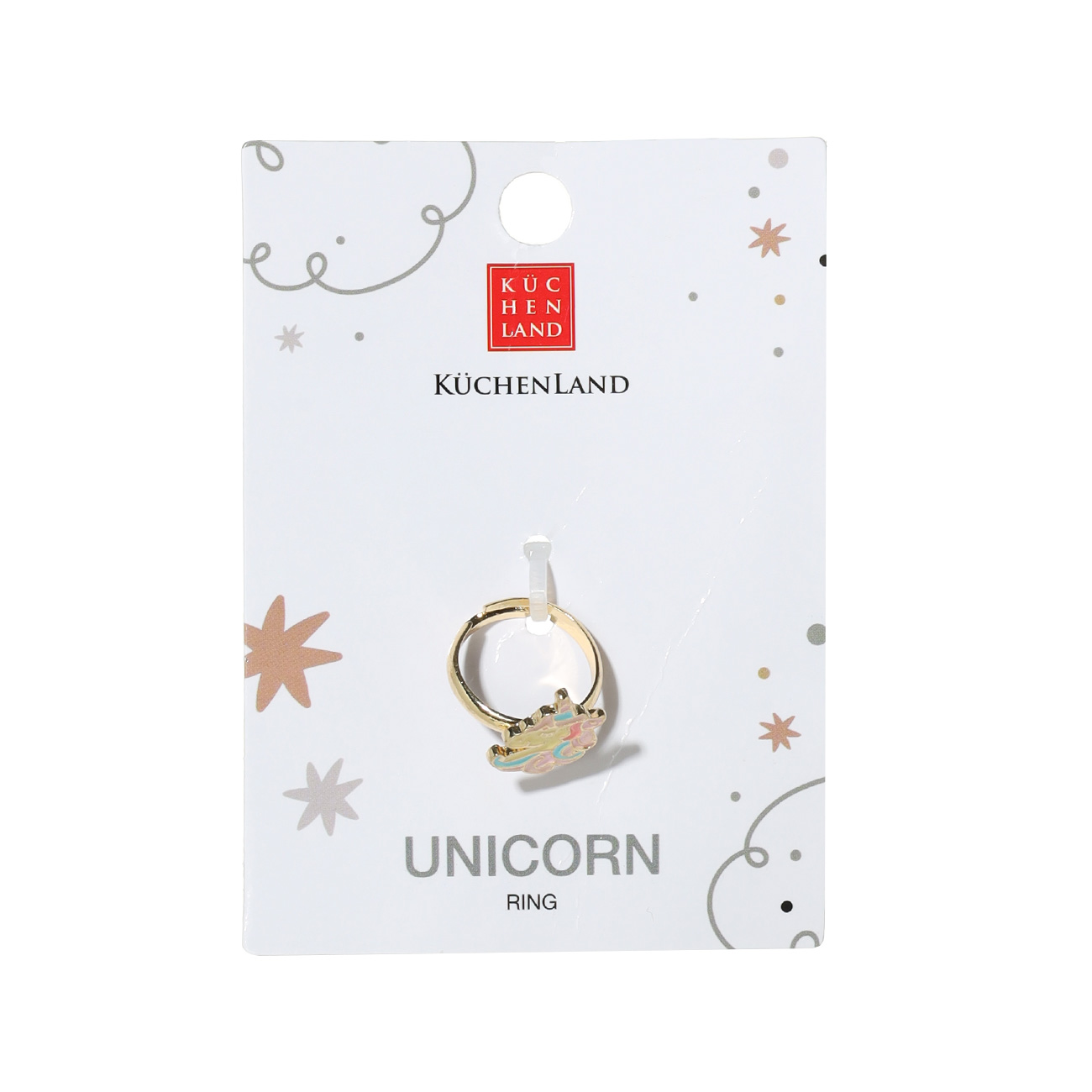 Ring, Single Size, Baby, Metal, Golden, Unicorn, Unicorn изображение № 3