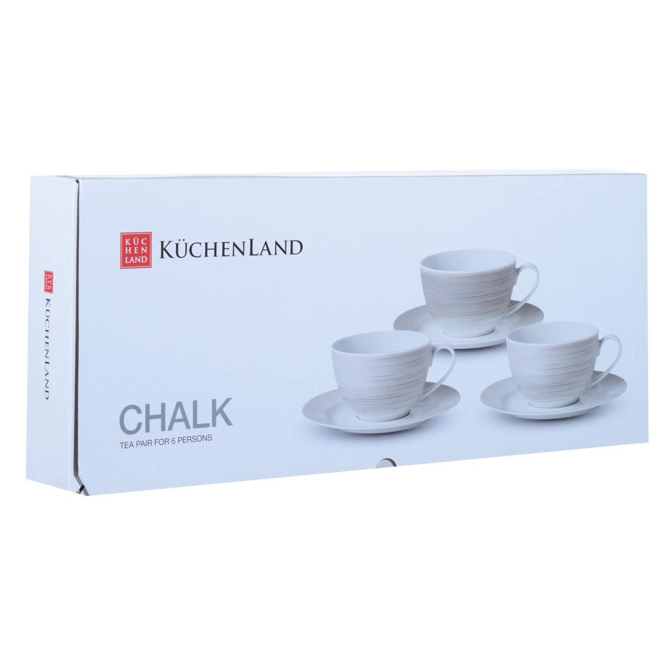 Tea pair, 6 persons, 12 pr, 220 ml, porcelain N, beige / milk, Chalk изображение № 2