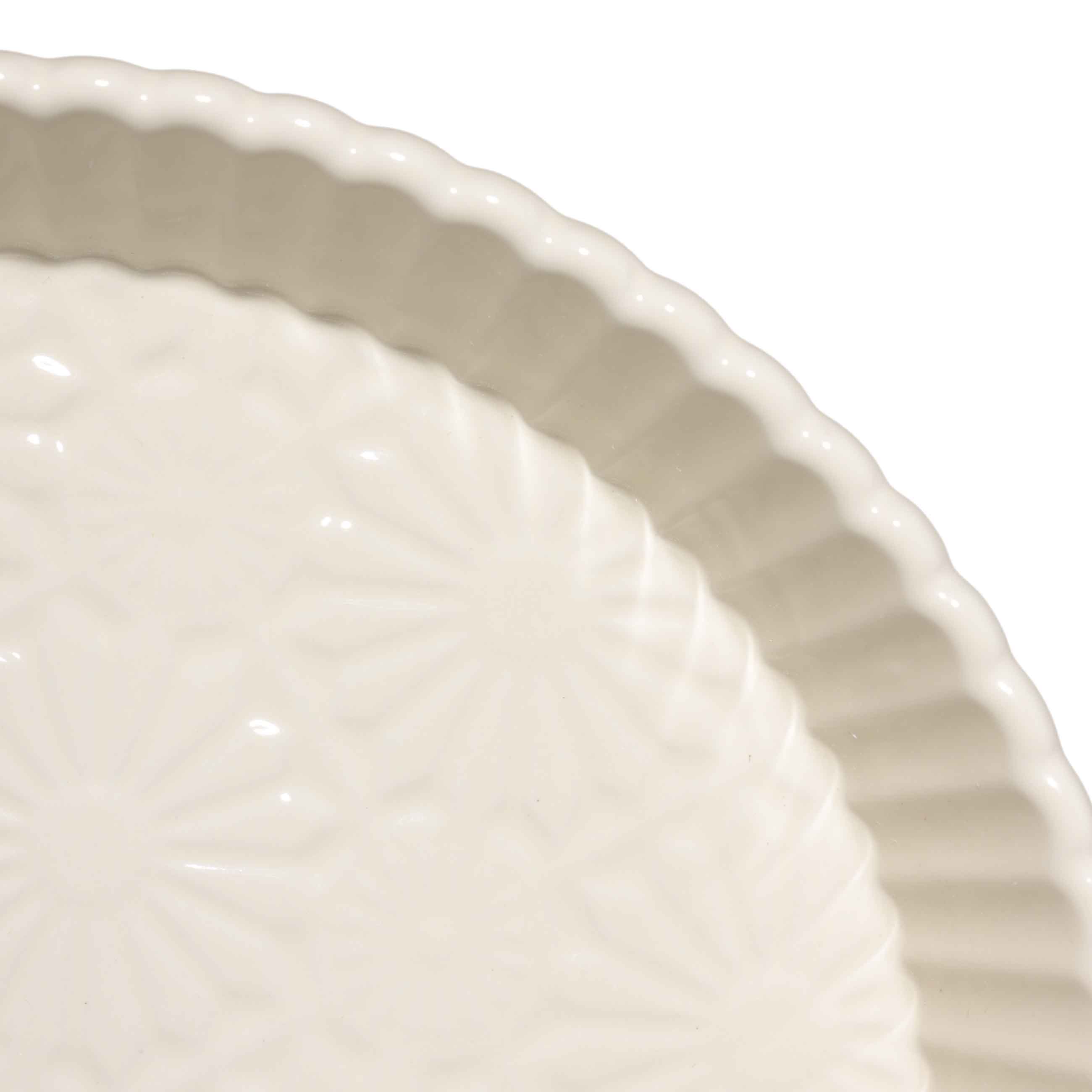 Baking dish, 25 cm, ceramic, milk, Flowers, Ricadi изображение № 4