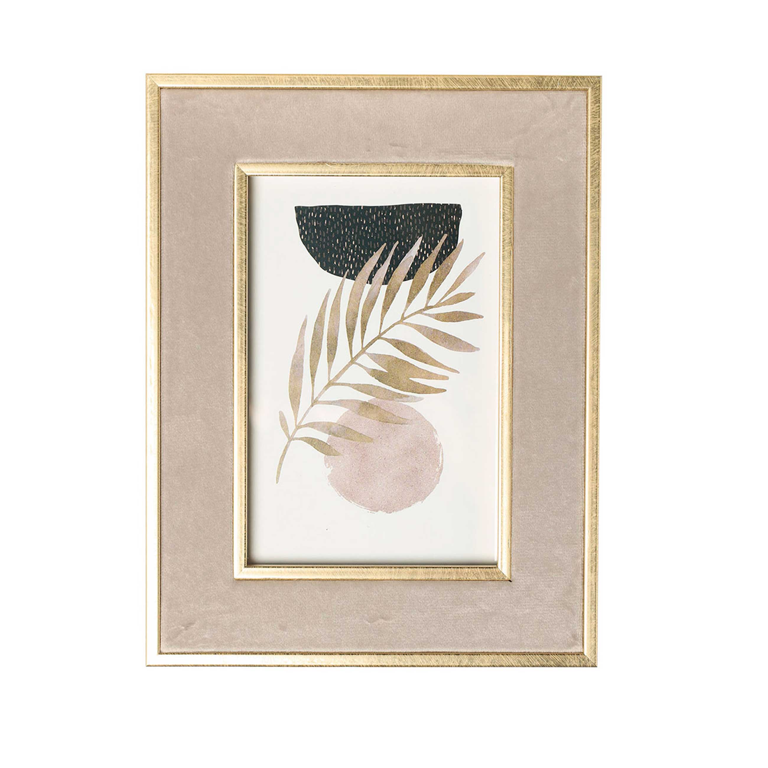 Photo frame, 16x21 cm, with passepartout, plastic / polyester, gray-gold, Branch, Gallery изображение № 4