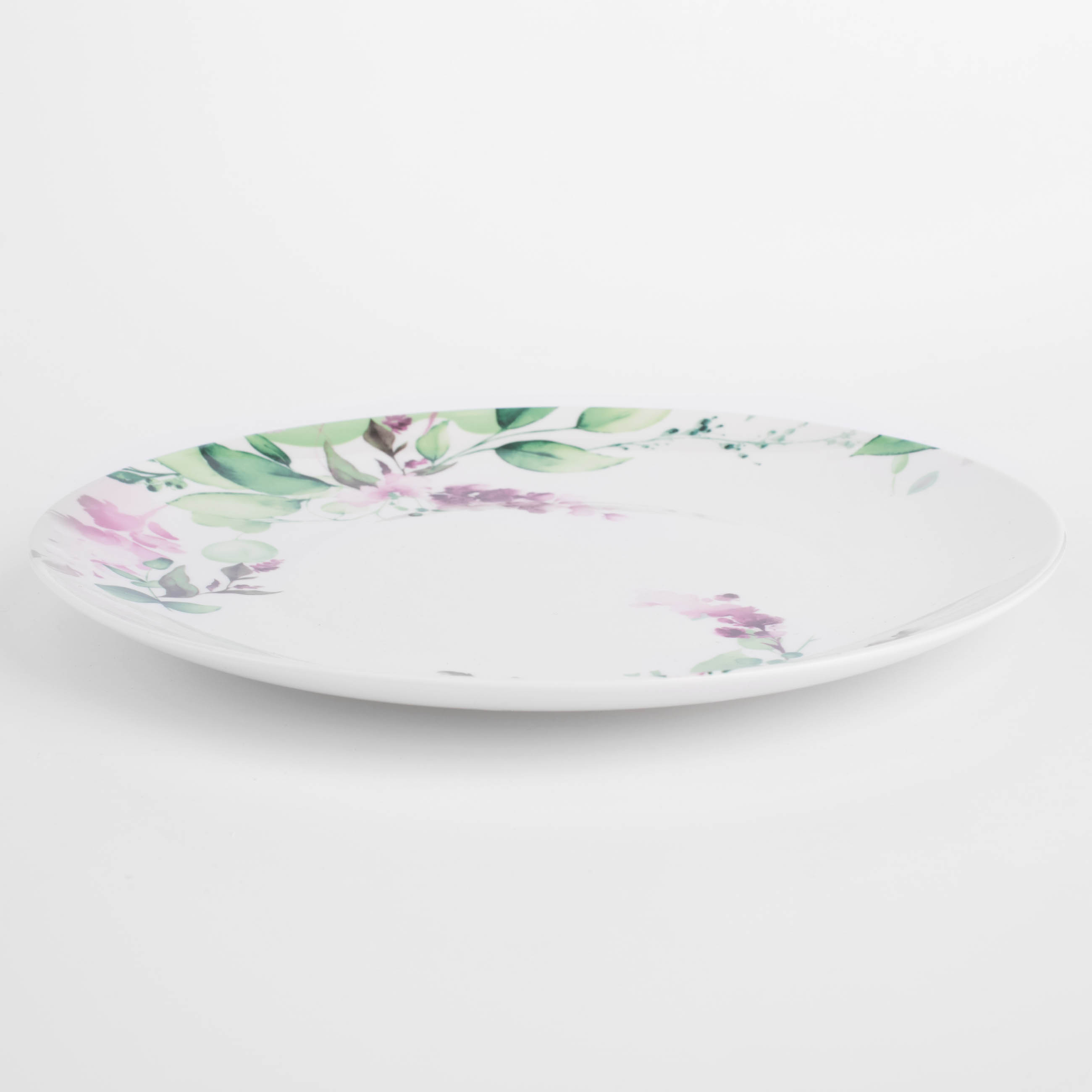 Dinner plate, 27 cm, porcelain N, white, Watercolor flowers, Senetti изображение № 3