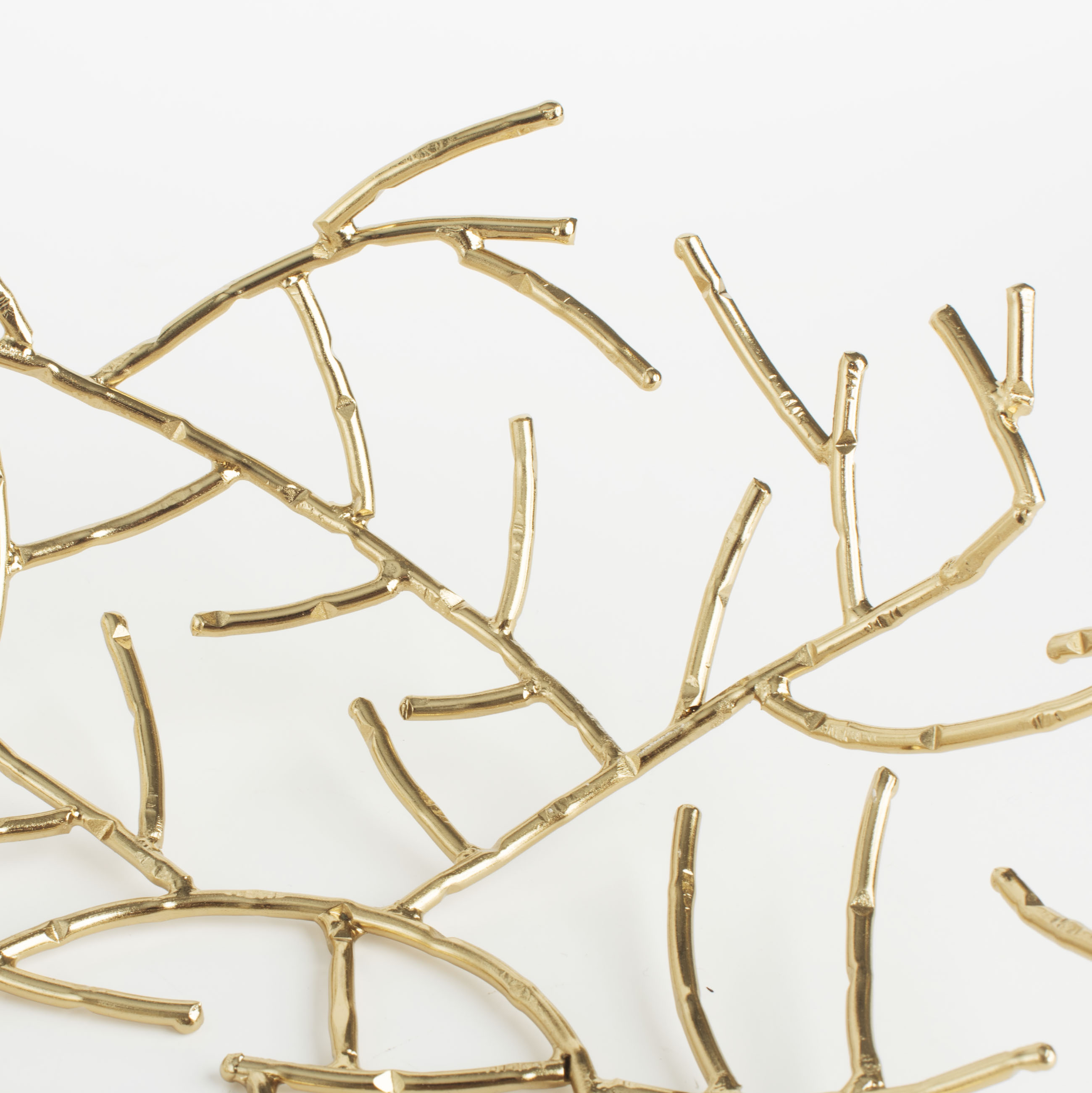 Fruit basket, 28 cm, metal, golden, Branches, Twist gold изображение № 4