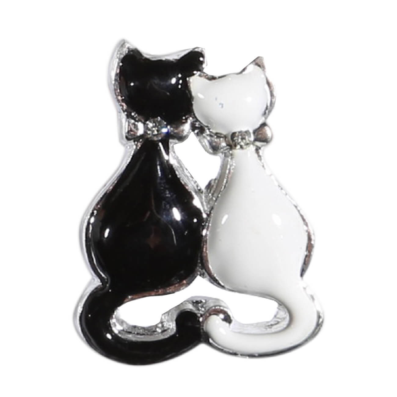 Magnet, 4 cm, polyresin, black / white, Cats, Cat изображение № 1