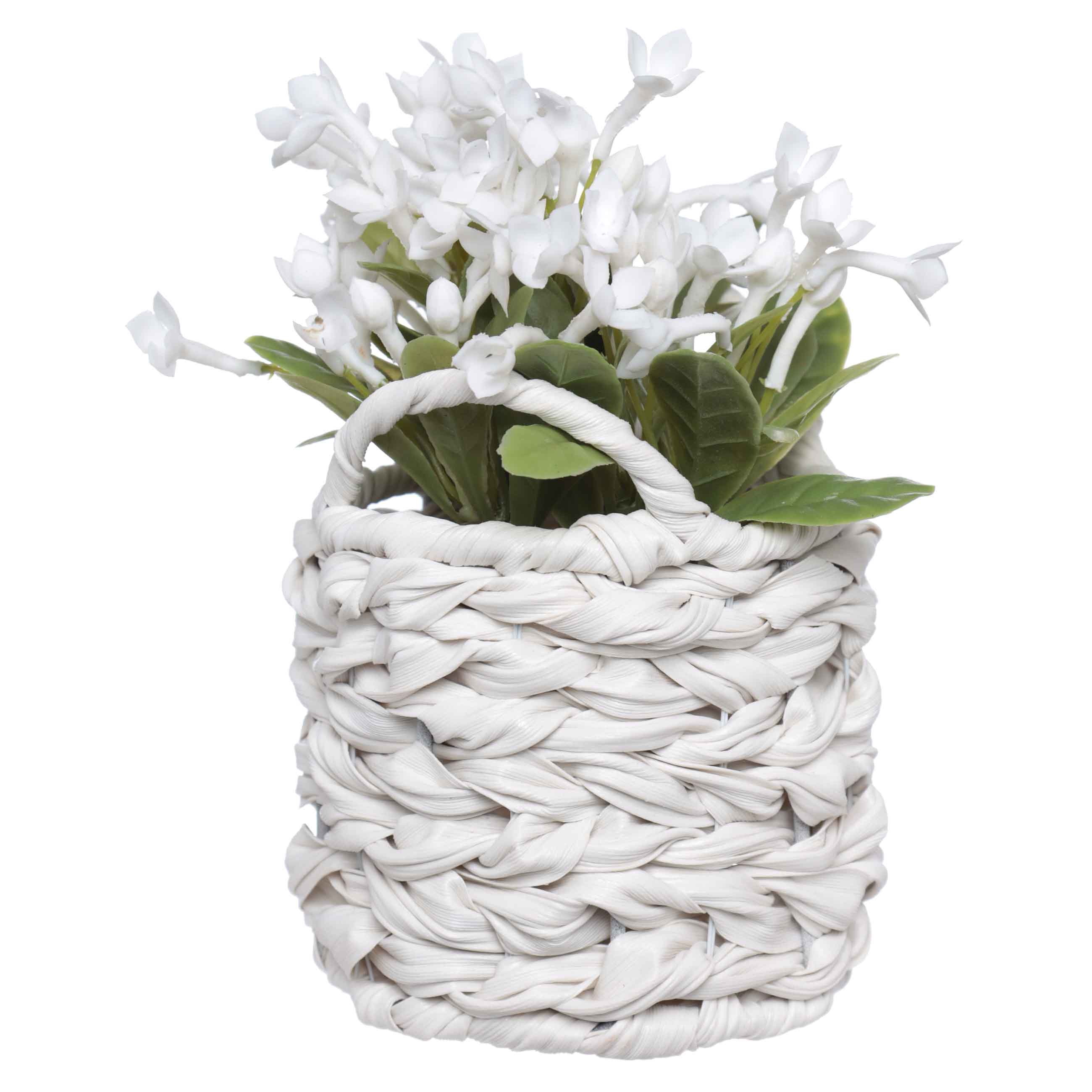Artificial plant, 20 cm, in a basket, plastic / polyurethane, Bouvardia, Flower garden изображение № 2