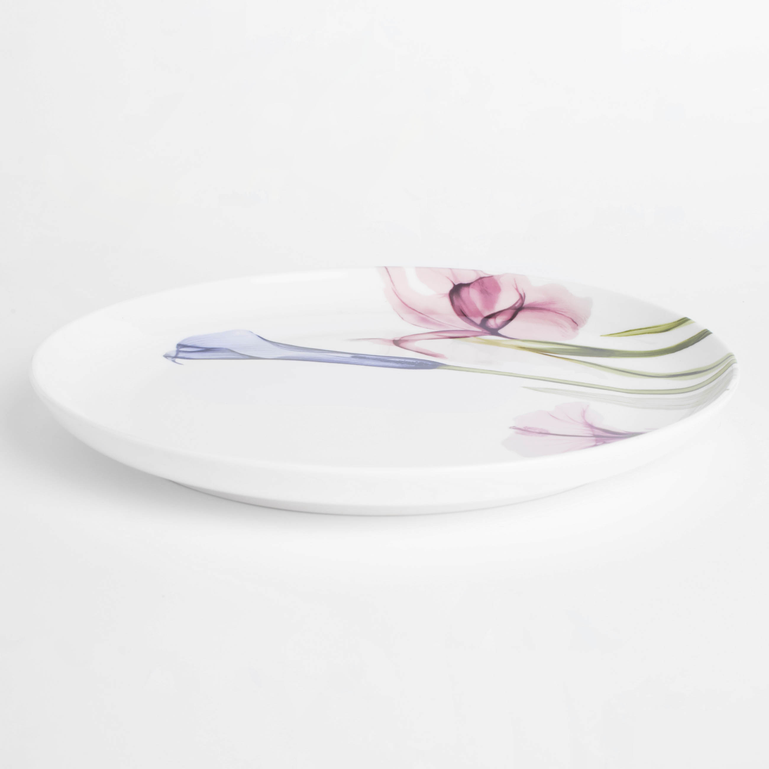 Dinner plate, 27 cm, porcelain N, white, Pastel flowers изображение № 3