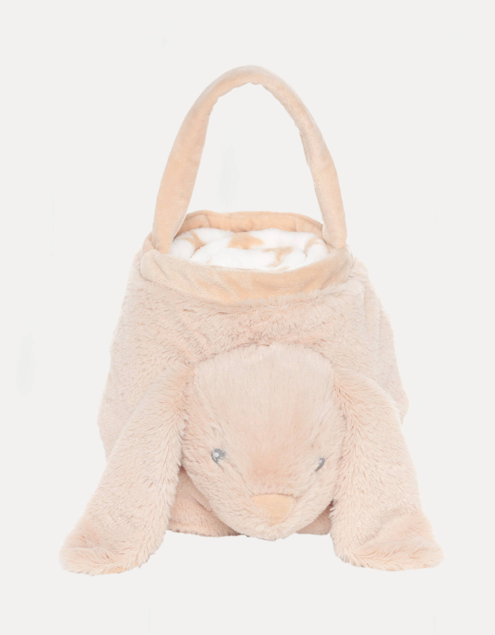 Blanket, 90x75 cm, children's, in a basket, fleece / plush, beige, Bunny, Rabbit изображение № 2