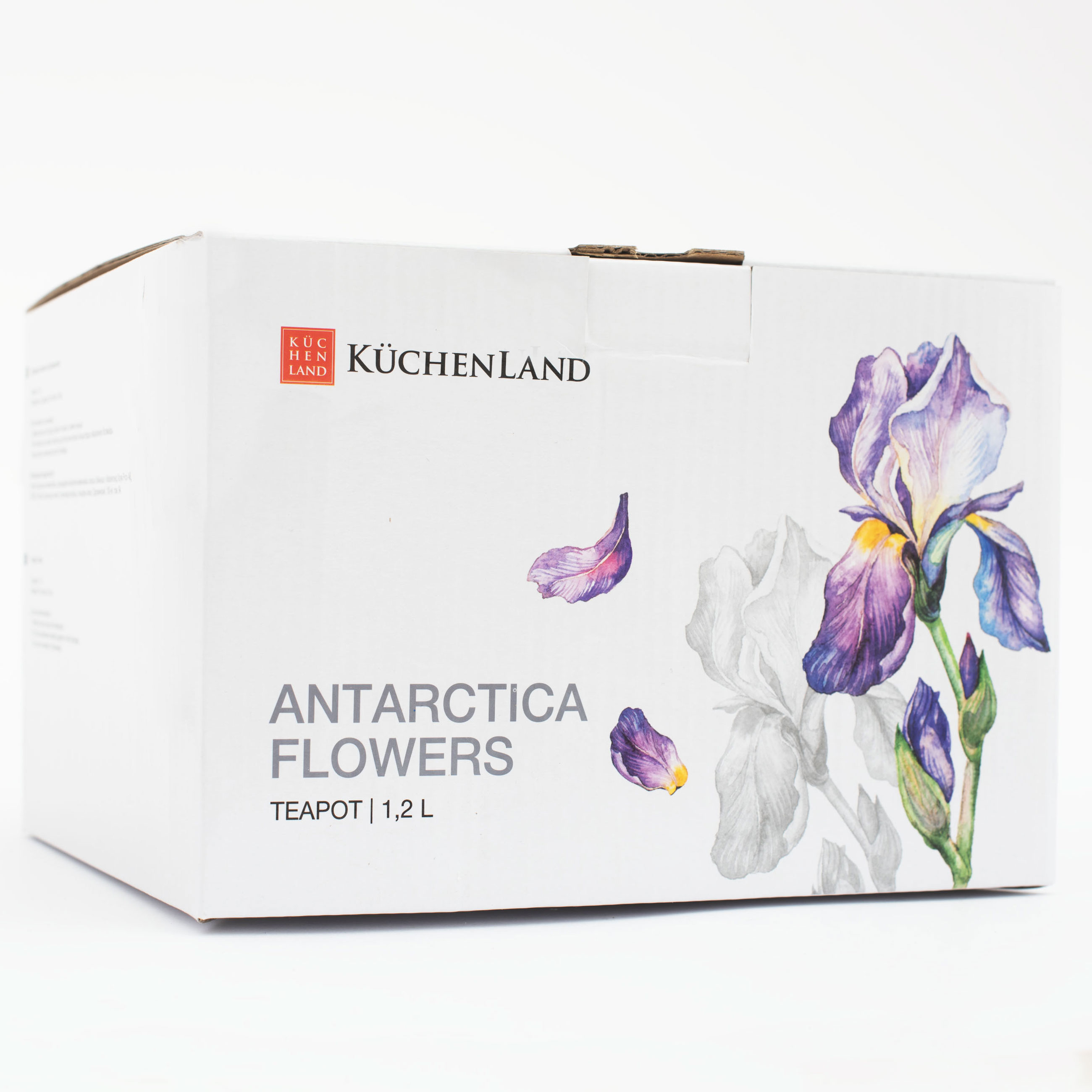 Teapot, 1.2 l, porcelain F, with silver edging, Irises, Antarctica Flowers изображение № 7