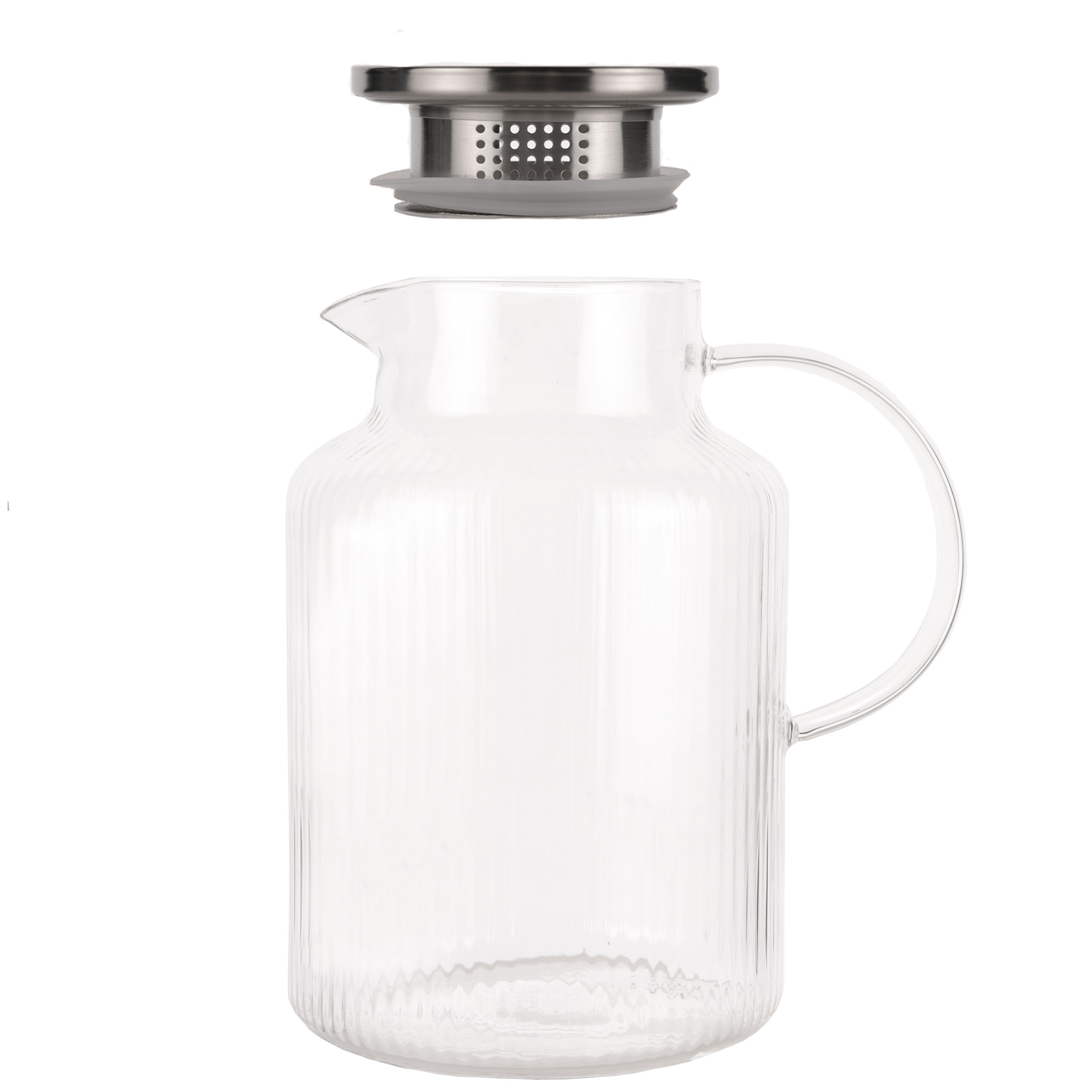 Jug, 1,7 l, with filter cap, used glass / steel, Ribby изображение № 2
