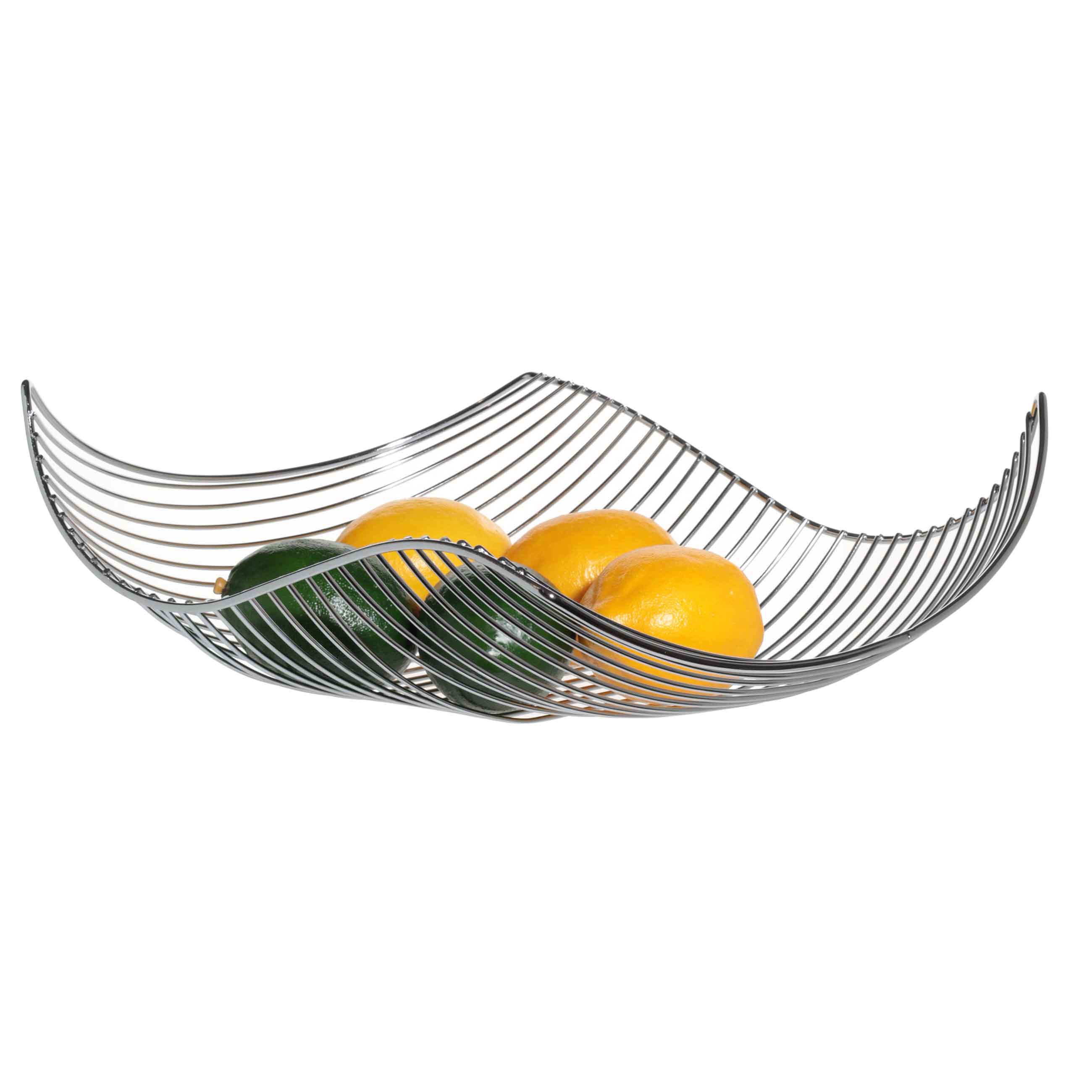 Fruit basket, 38 cm, metal, silver, Wave, Twist silver изображение № 4