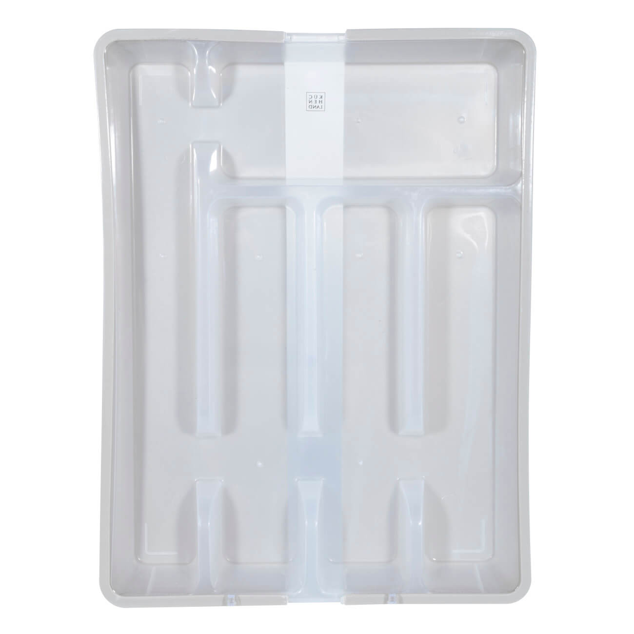 Cutlery tray, 37x27 cm, 7 units, sliding, plastic, white-gray, Keeping изображение № 1