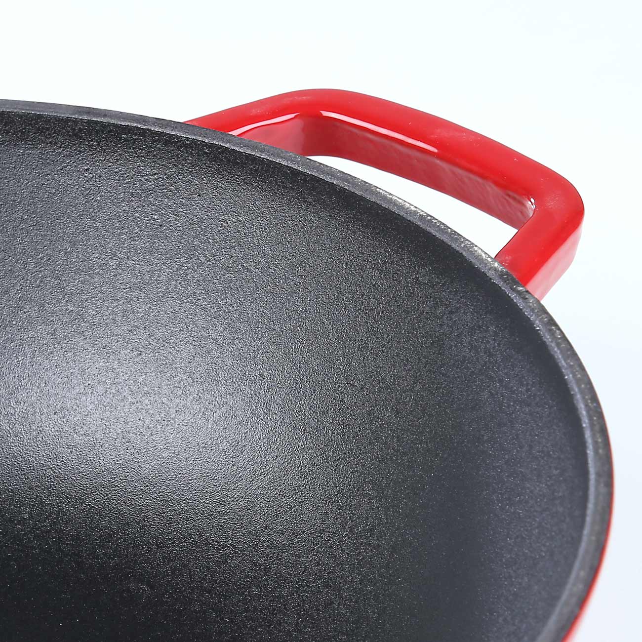 Wok, 31 cm, with lid and grate, cast iron / glass T, red, Bright изображение № 5