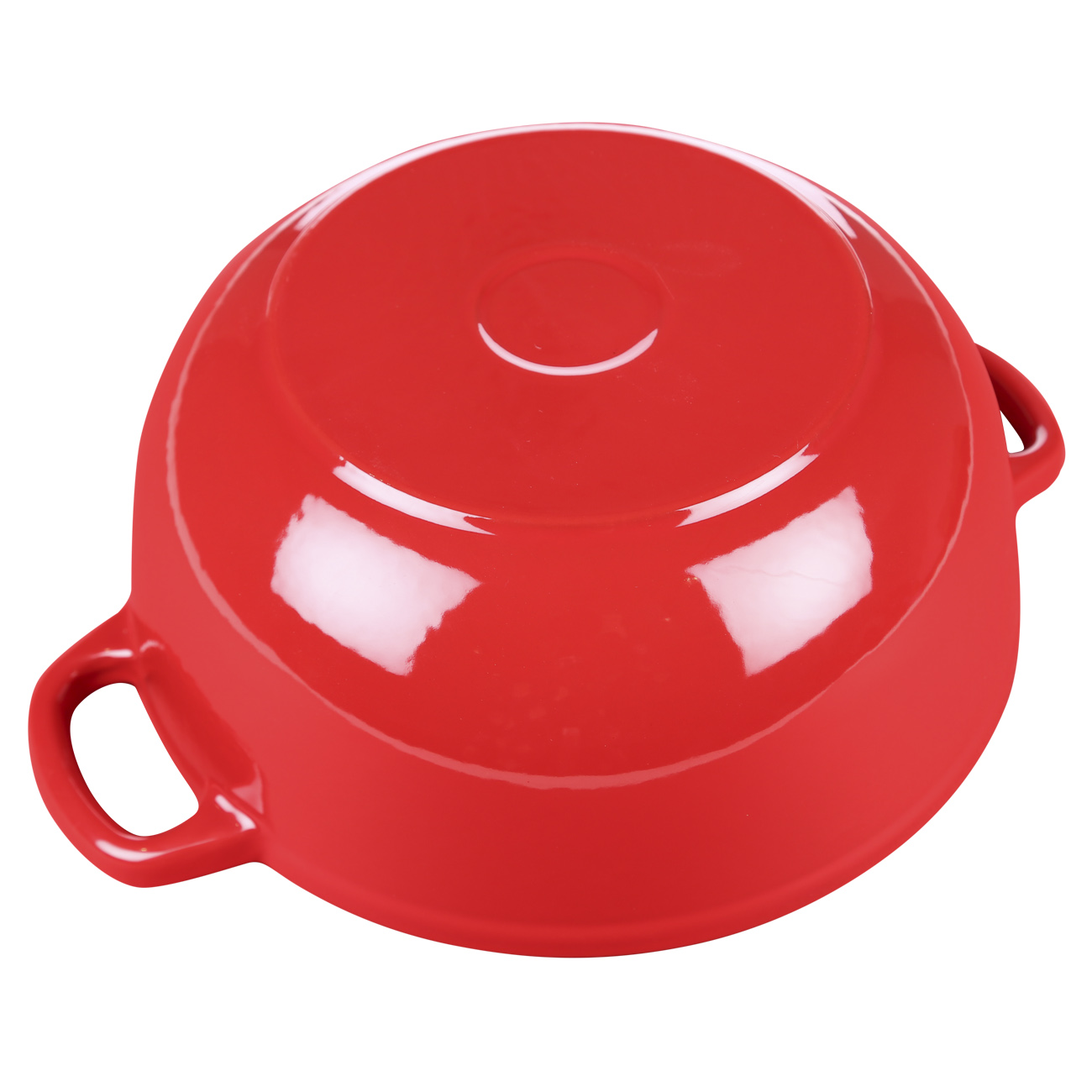 Cauldron, 27 cm, 4.5 l, with lid, cast iron, Red, Bright изображение № 4