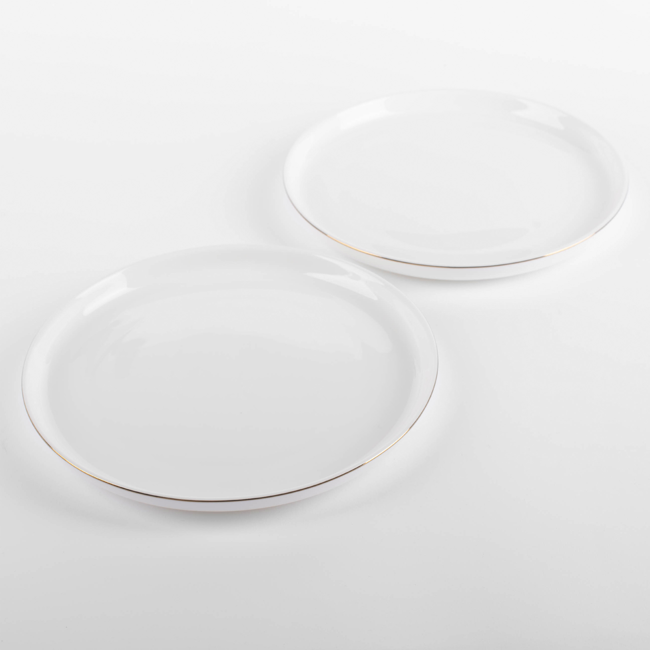 Dessert plate, 20 cm, 2 pieces, porcelain F, white, Ideal gold изображение № 3