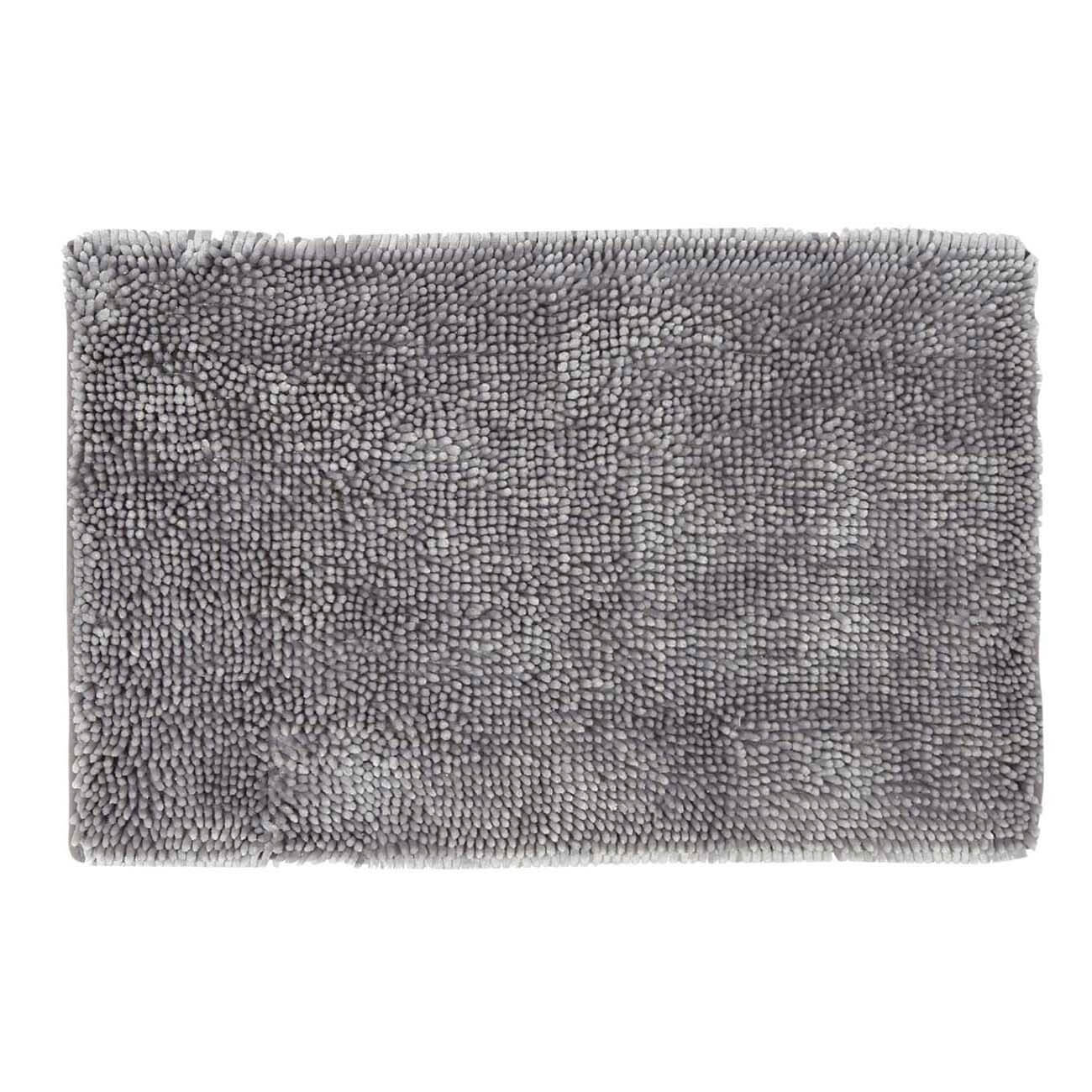 Mat, 50x80 cm, anti-slip, polyester, silver-gray, Fluffy изображение № 1