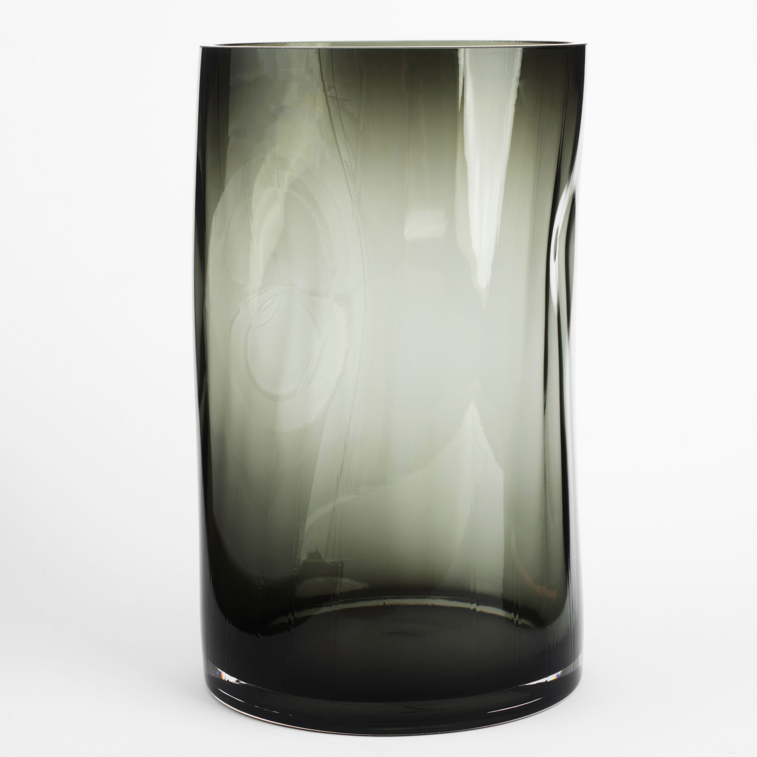 Flower vase, 25 cm, glass, grey, Brinicle изображение № 2