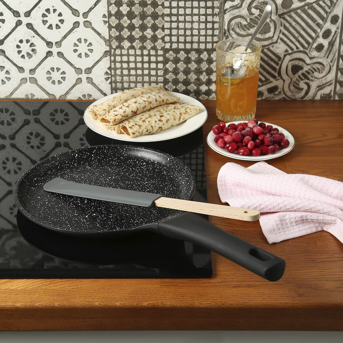 Pancake pan, 24 cm, coated, aluminum, Solution Red изображение № 4