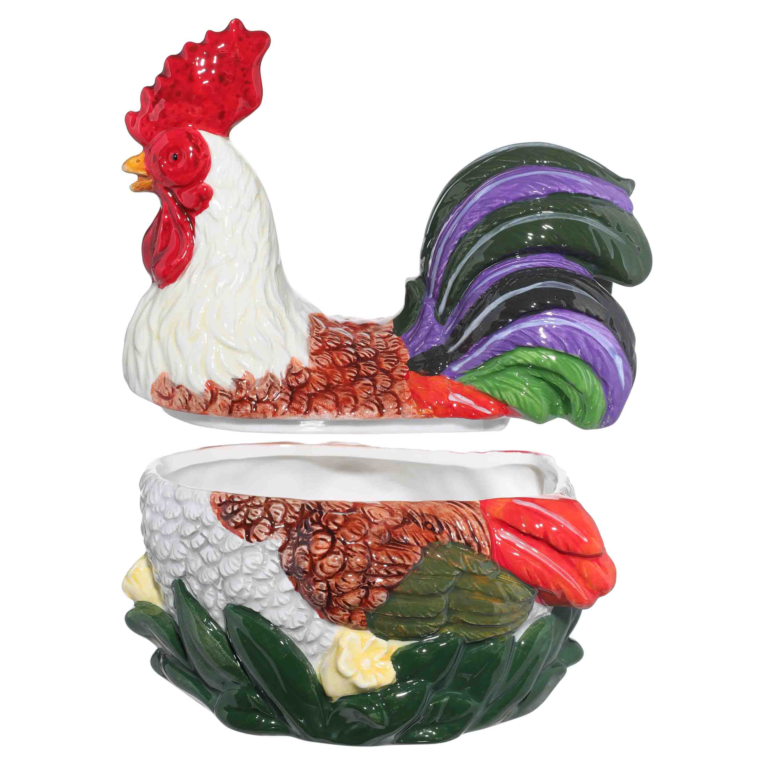 Storage container, 23x20 cm, 1 L, Ceramic, Rooster, Rooster изображение № 4