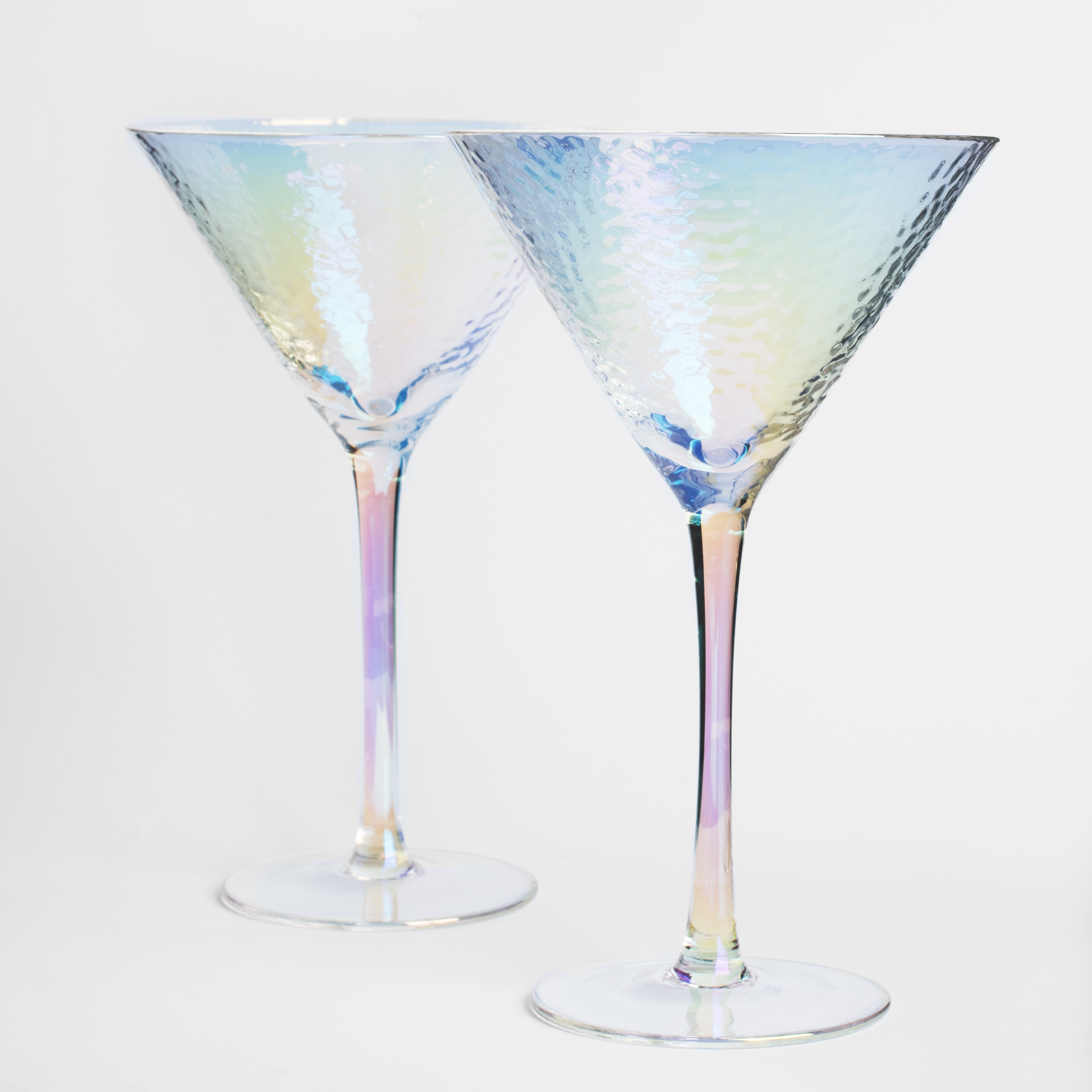 Martini glass, 250 ml, 2 pcs, glass, mother of pearl, Ripply polar изображение № 3