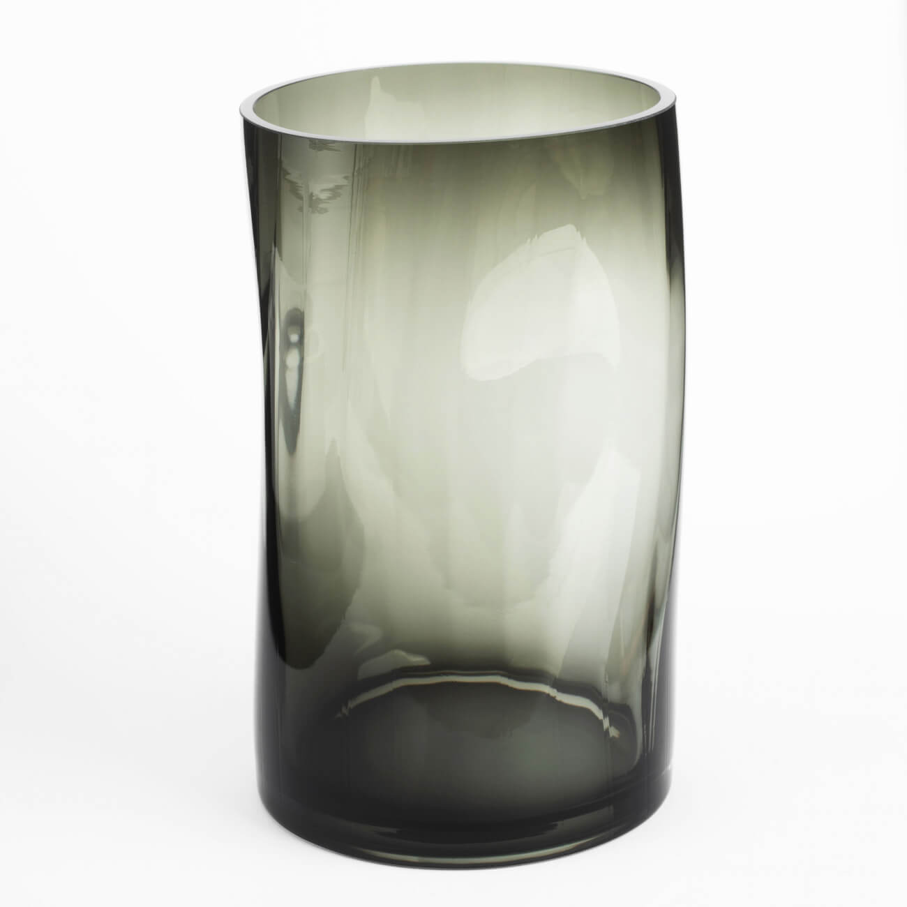 Flower vase, 25 cm, glass, grey, Brinicle изображение № 1