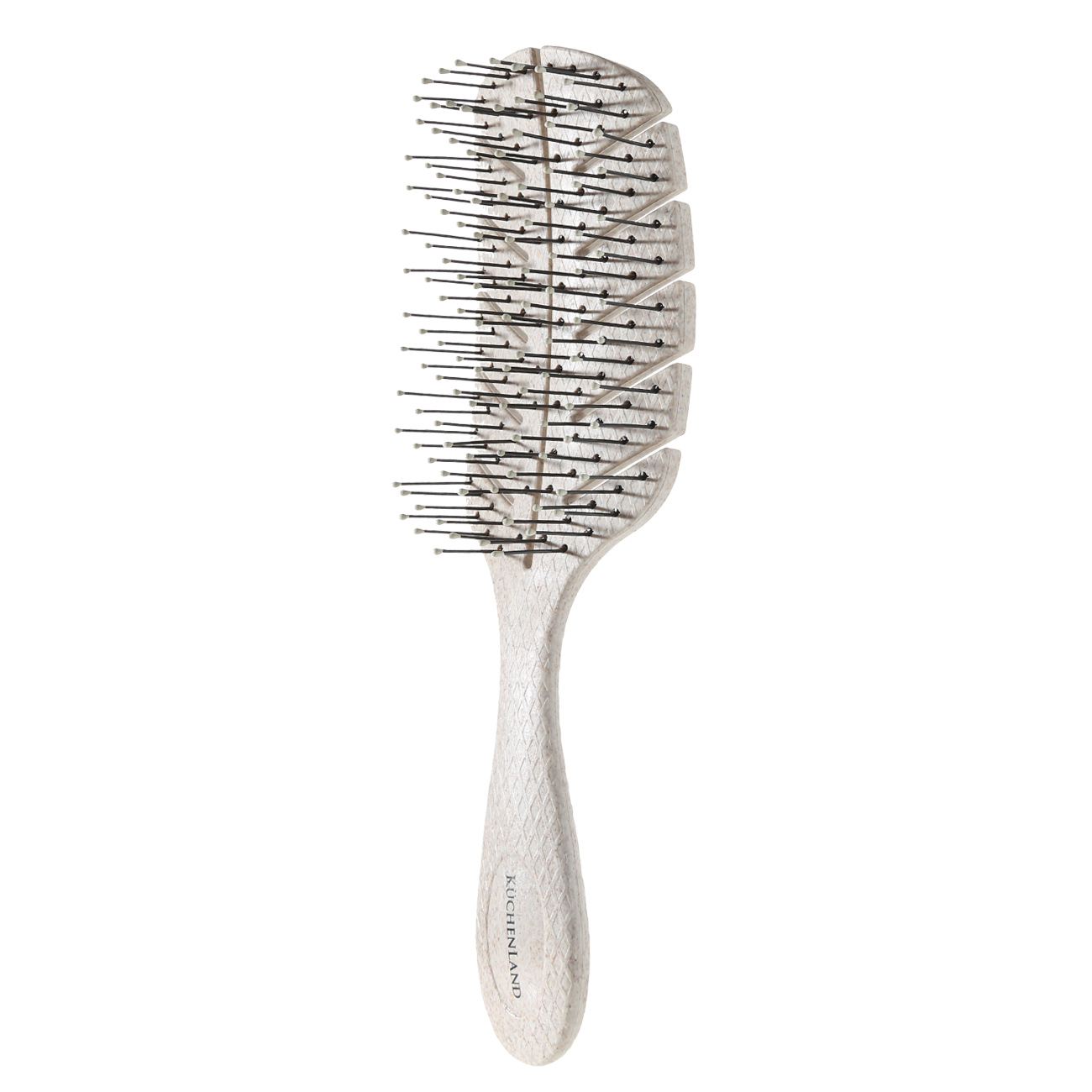 Hair massage comb, 23 cm, vegetable fiber / plastic, beige, Demo изображение № 2