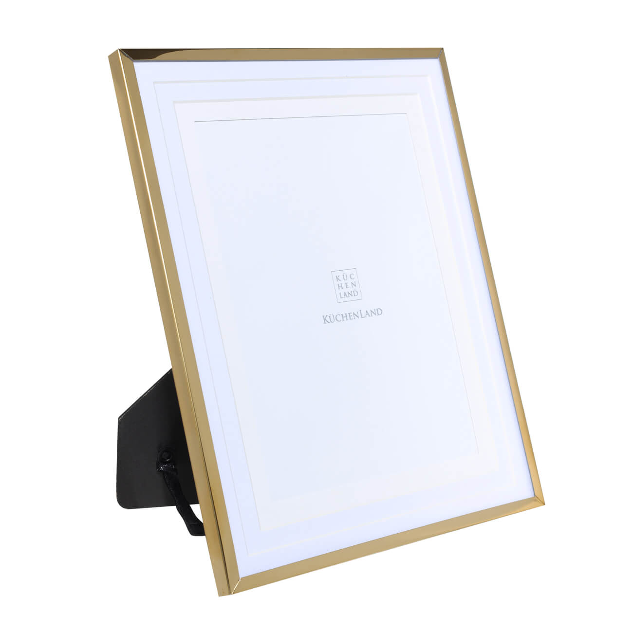 Photo frame, 16x21 cm, with passepartout, steel / glass, golden, Fantastic gold изображение № 1