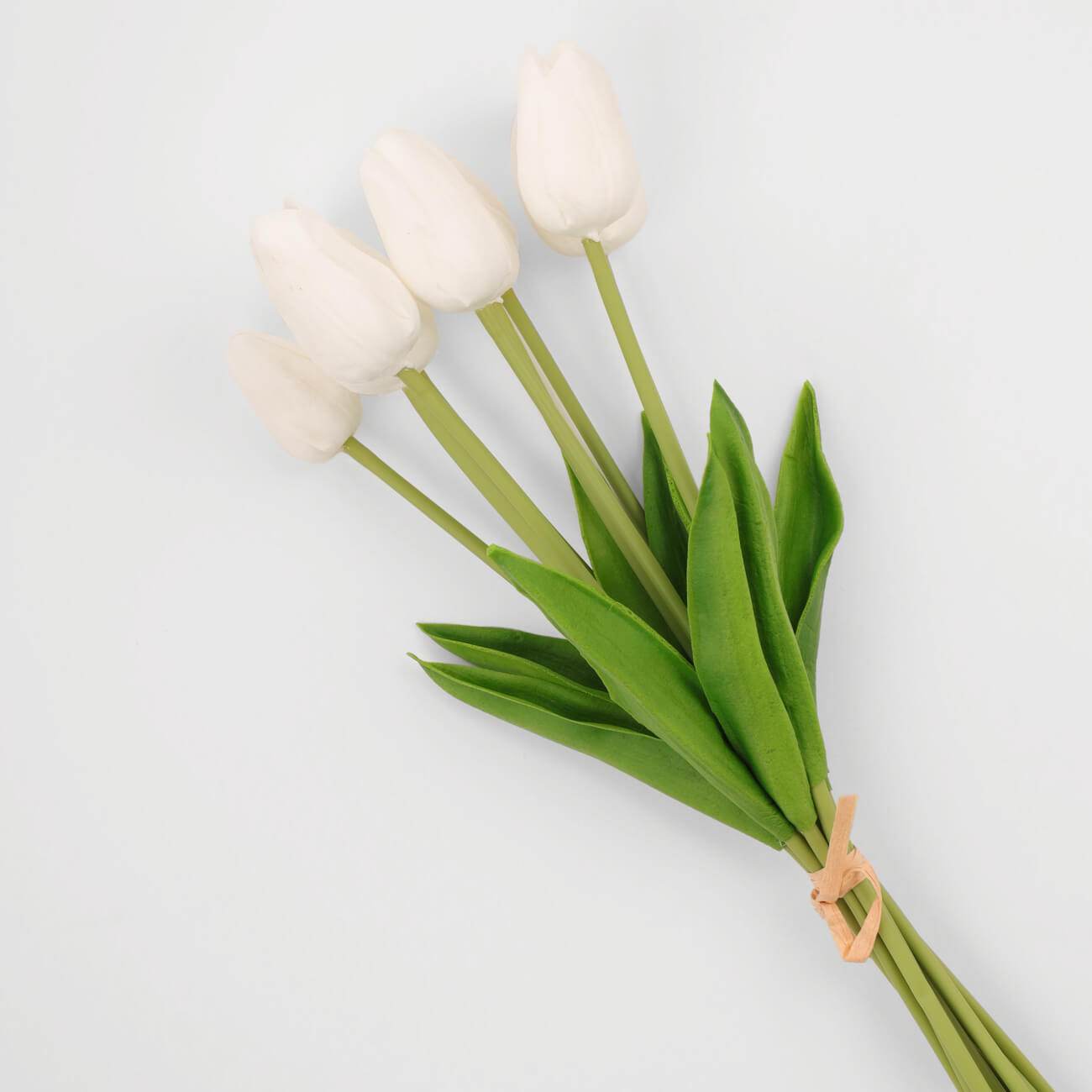 Artificial bouquet, 35 cm, polyurethane, White tulips, Tulip garden изображение № 2