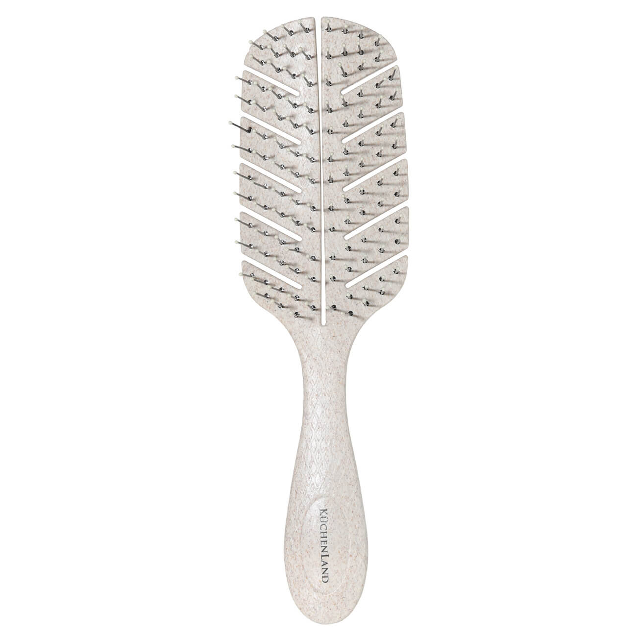 Hair massage comb, 23 cm, vegetable fiber / plastic, beige, Demo изображение № 1