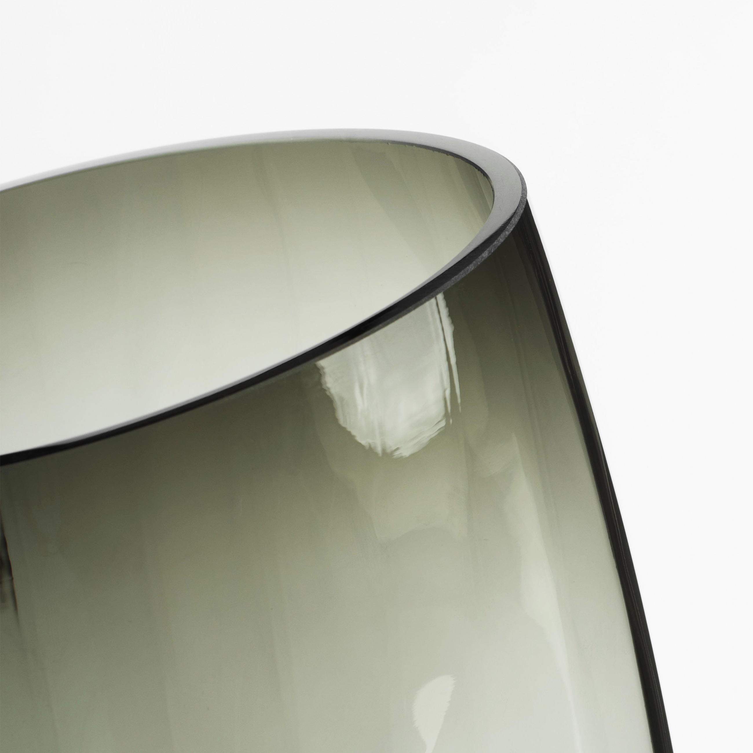 Flower vase, 25 cm, glass, grey, Brinicle изображение № 4