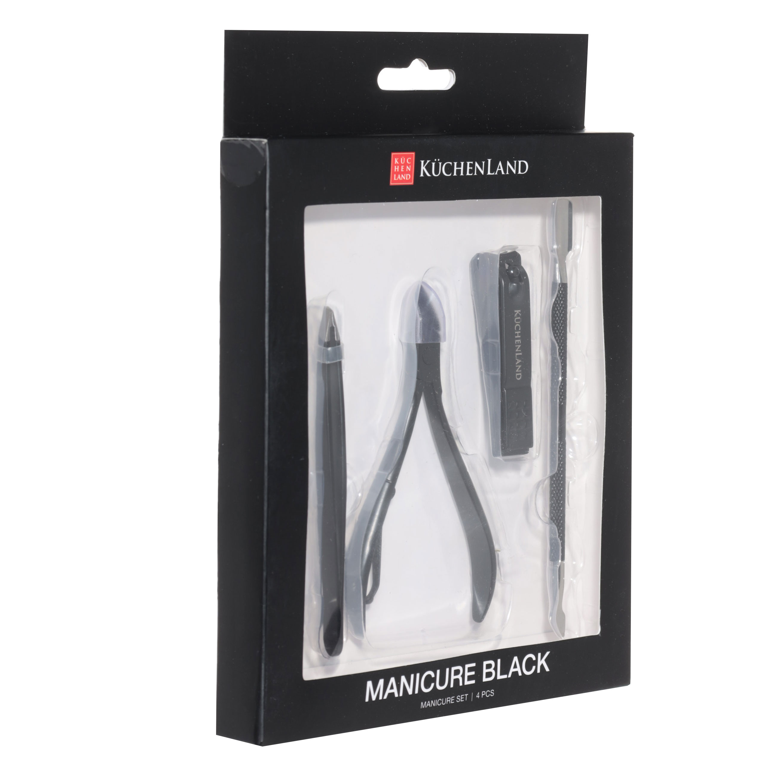 Manicure set, 4 items, steel, black, Manicure black изображение № 6