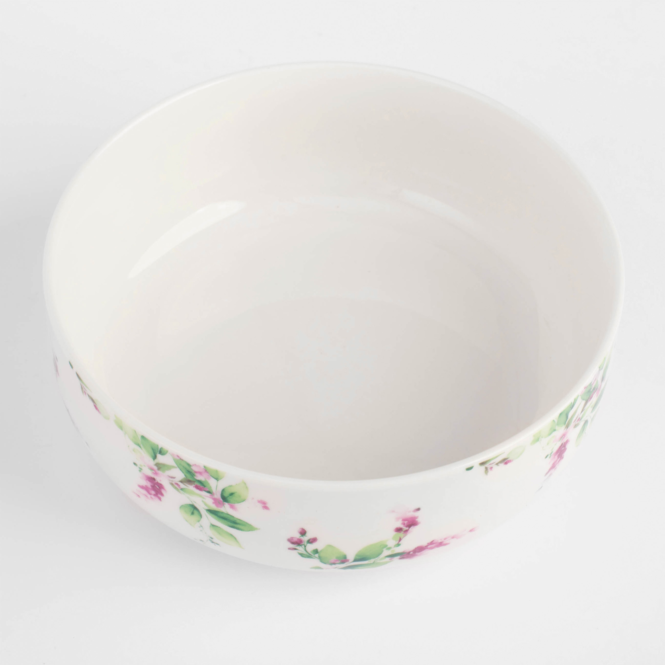 Salad bowl, 16x6 cm, 700 ml, porcelain N, white, Watercolor flowers, Senetti изображение № 4