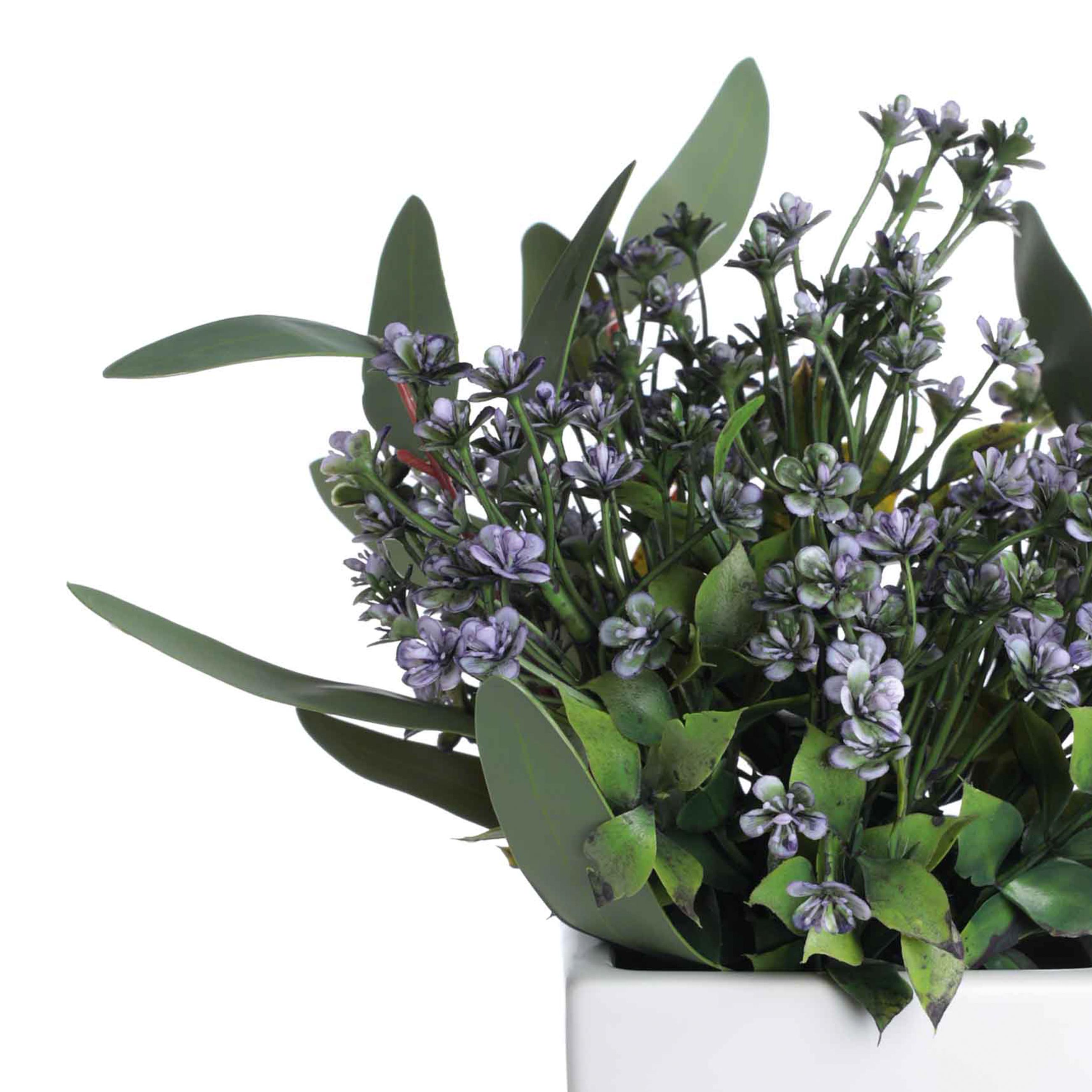 Artificial plant, 27 cm, potted, plastic / PVC, Purple flowers, Pot garden изображение № 3