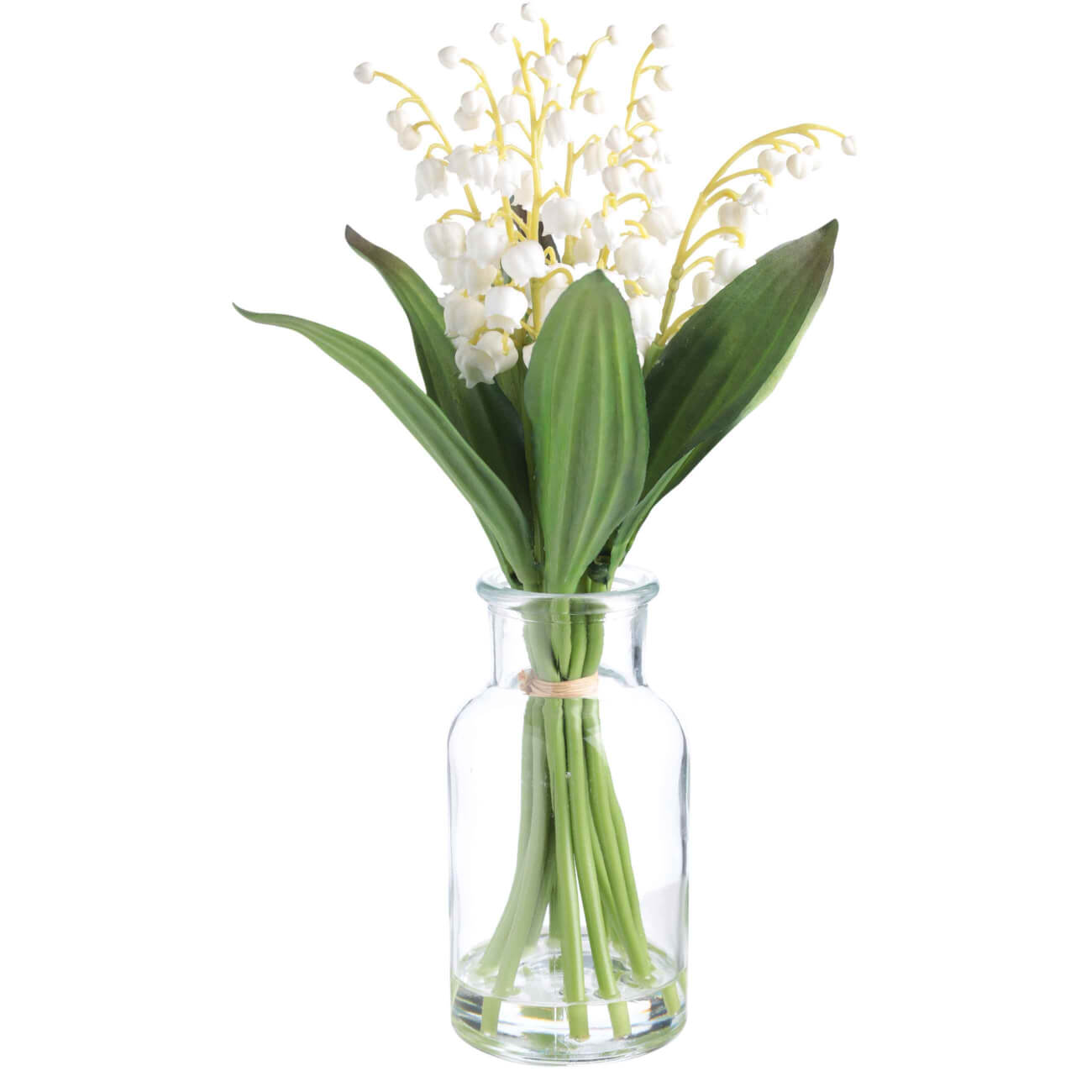 Artificial bouquet, 28 cm, in a vase, rubber / glass, Lily of the valley, May-lily изображение № 1