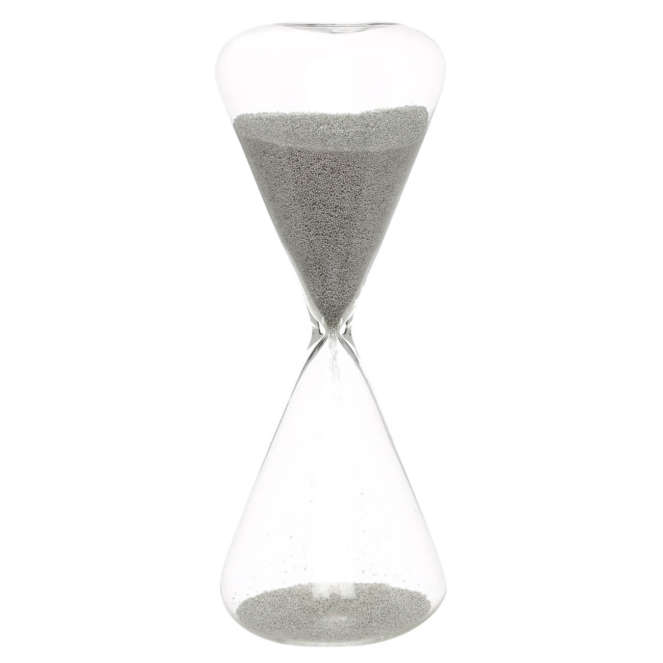 Hourglass, 16 cm, 2 minutes, with sequins inside, glass / sequins, silver, Actress изображение № 1