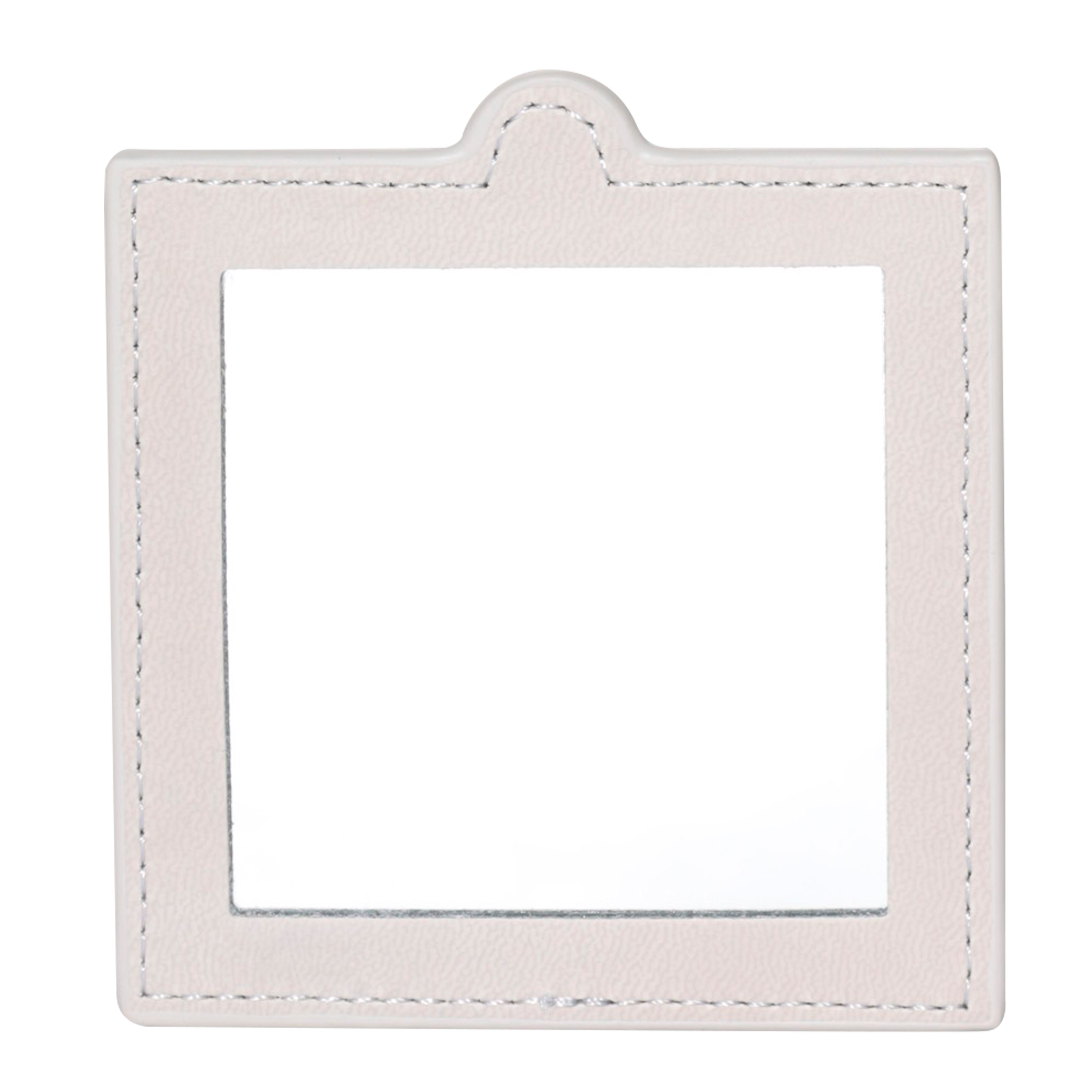 Pocket mirror, 10x9 cm, in case, polyurethane, gray, Memo изображение № 4