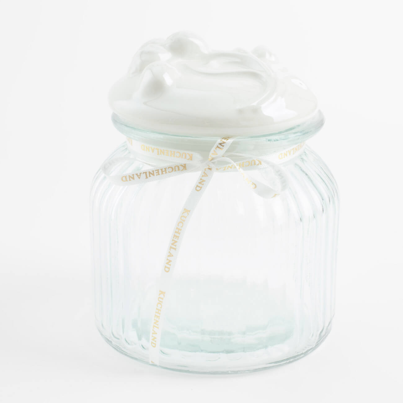 Food jar, 650 ml, glass R/ceramic, milk, Lily of the valley, May-lily изображение № 1