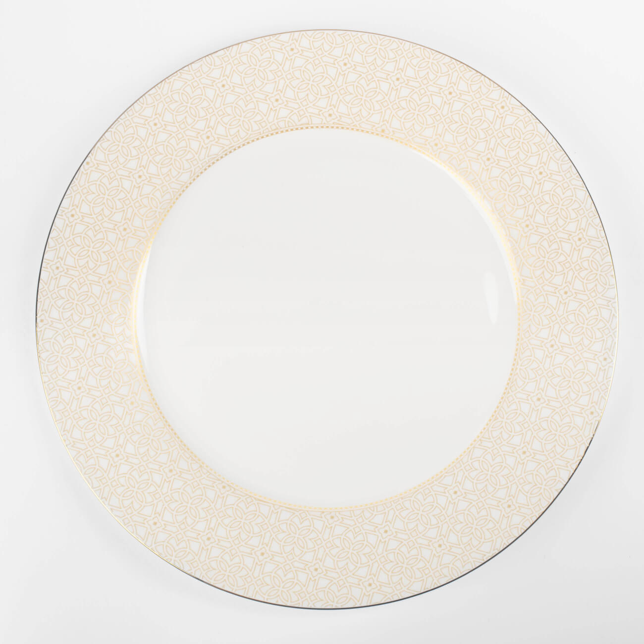 Dining plate, 27 cm, porcelain F, with golden edging, Ornament, Liberty изображение № 1
