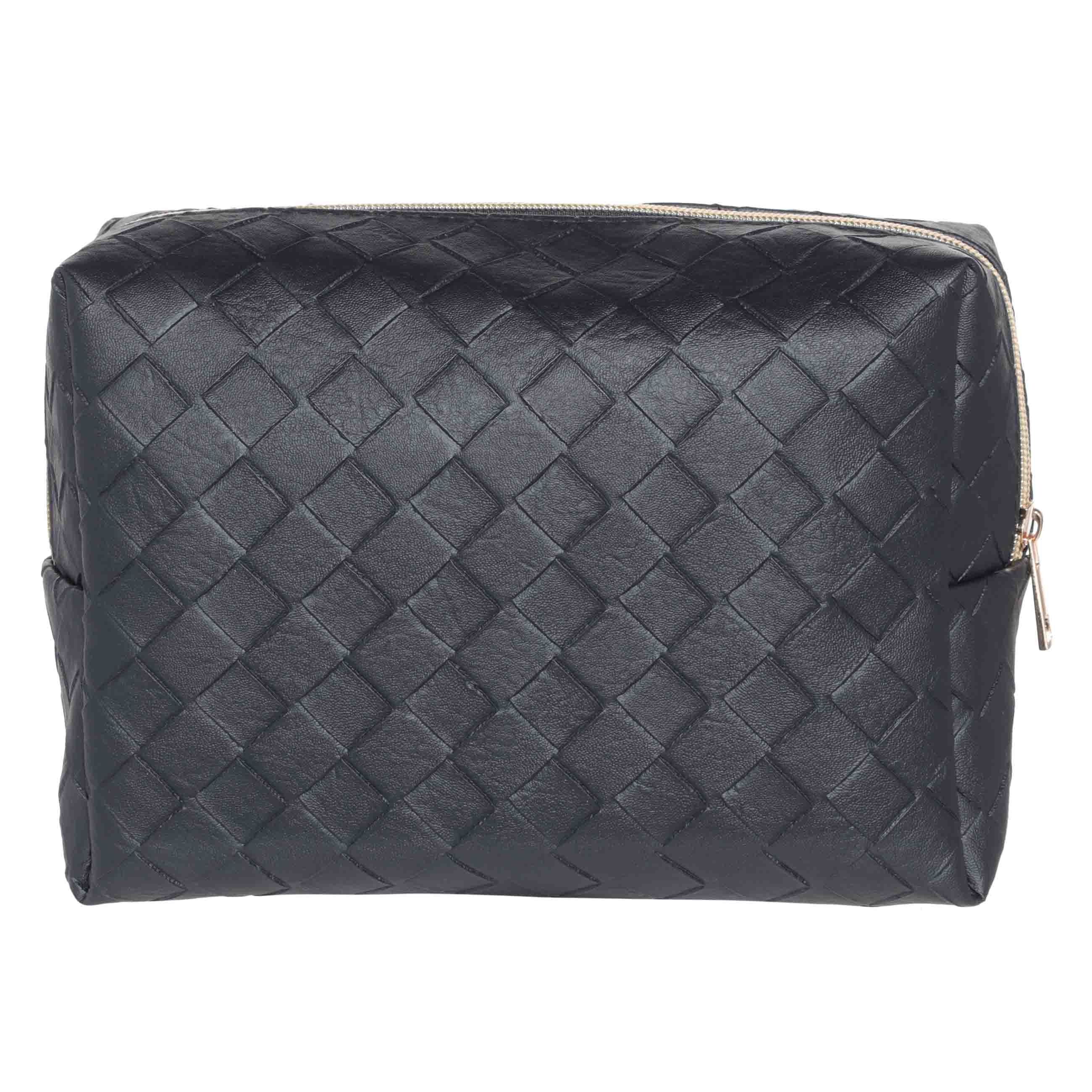 Cosmetic bag, 27x17 cm, polyurethane, black, Sennit изображение № 3