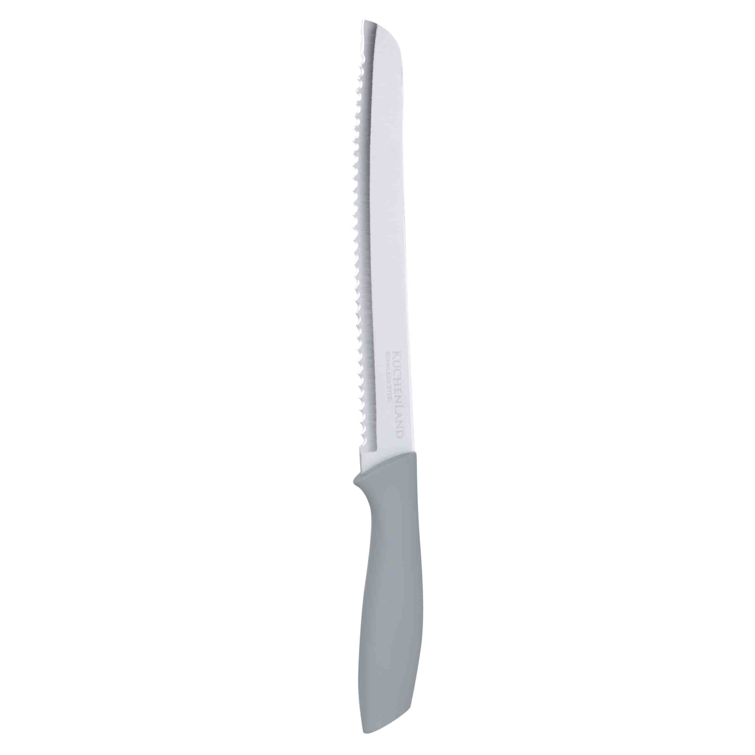Knife set, 5 pr, in stand, steel / plastic, grey, Grey steel изображение № 5