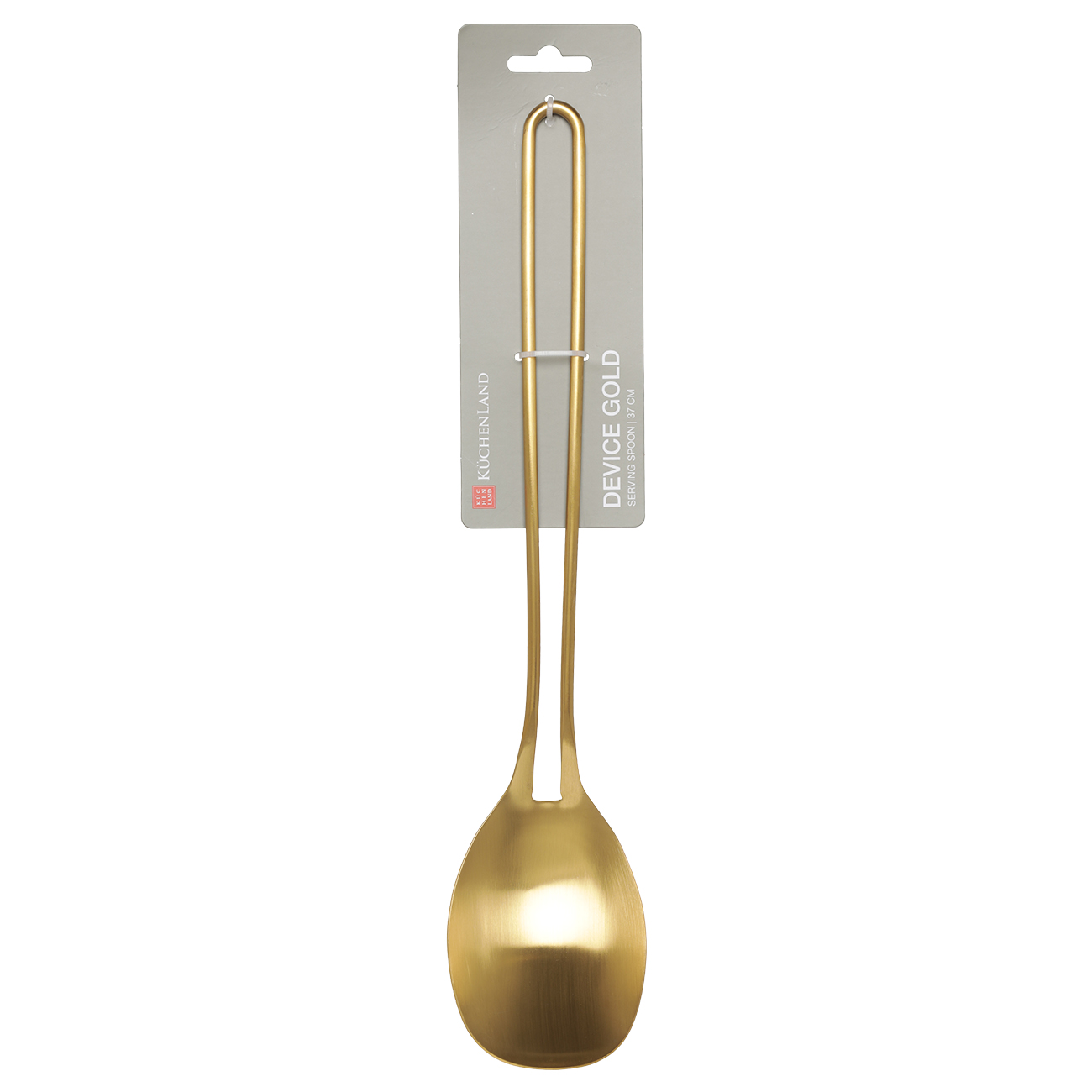 Serving spoon, 37 cm, steel, golden, Device gold изображение № 3